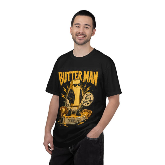 Butter Man Graphic T-Shirt — "Can't Find a Butter Man" Retro Novelty Tee