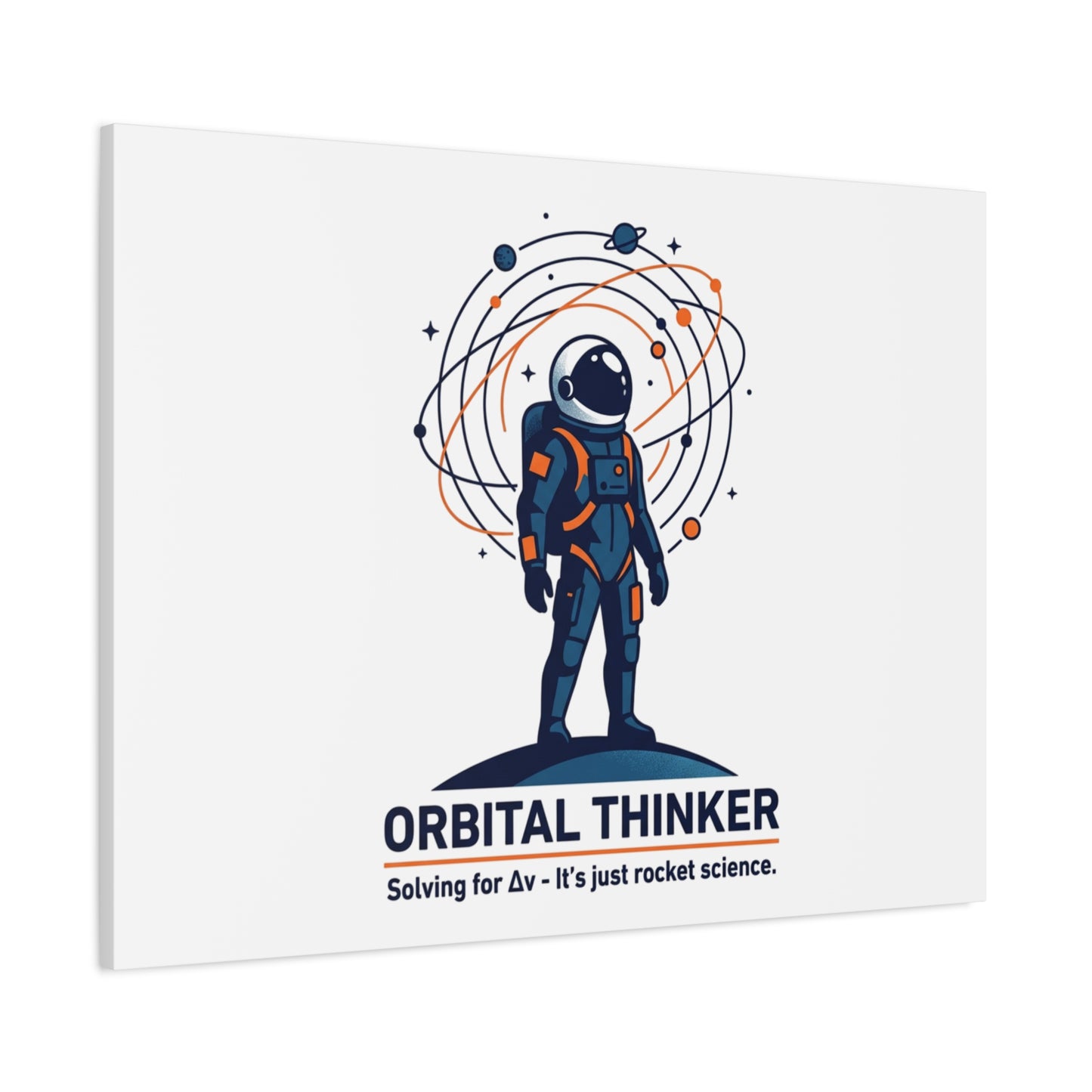 Orbital Thinker Astronaut Canvas | space mission patch, science nerd art