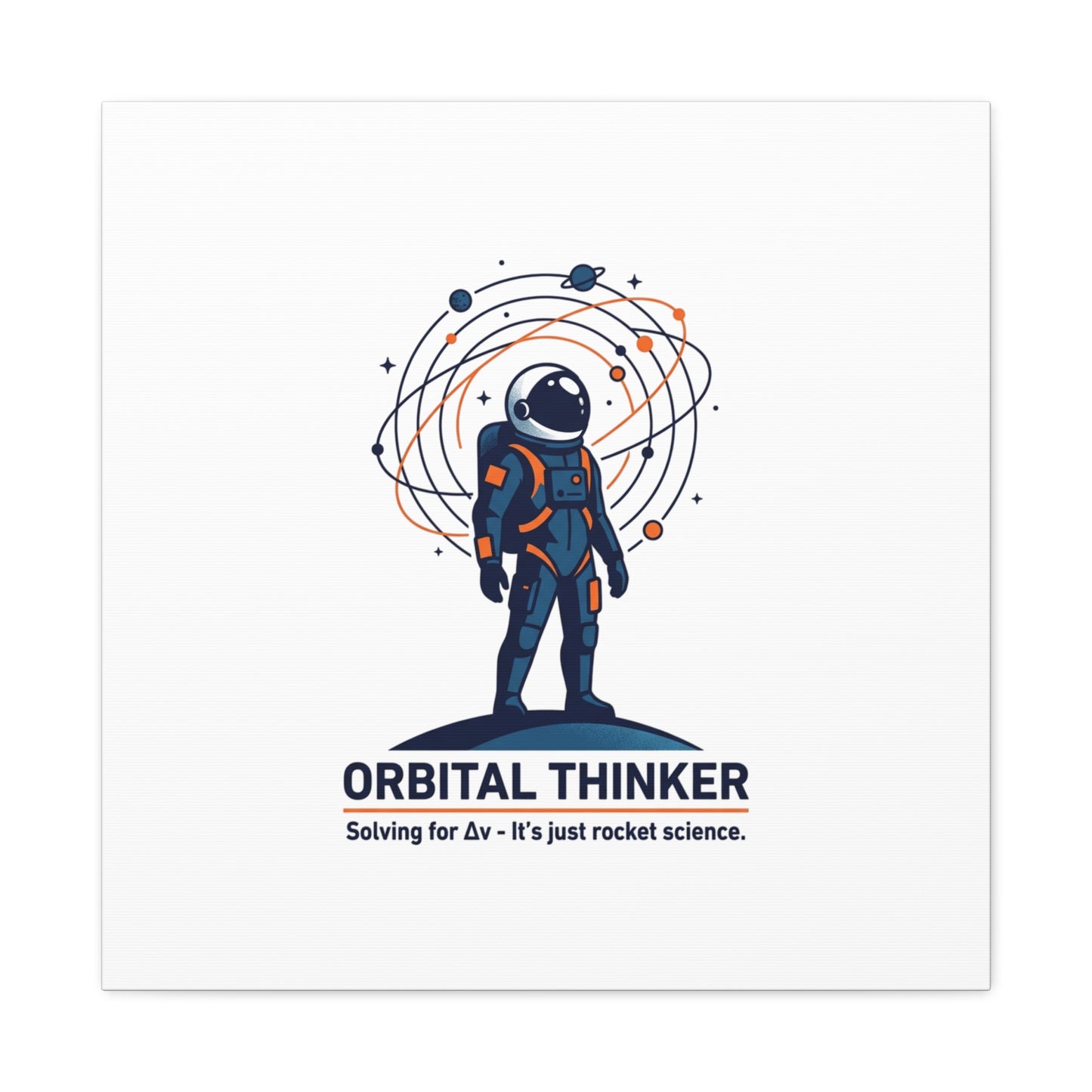 Orbital Thinker Astronaut Canvas | space mission patch, science nerd art