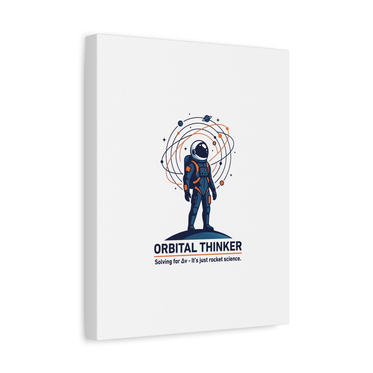 Orbital Thinker Astronaut Canvas | space mission patch, science nerd art