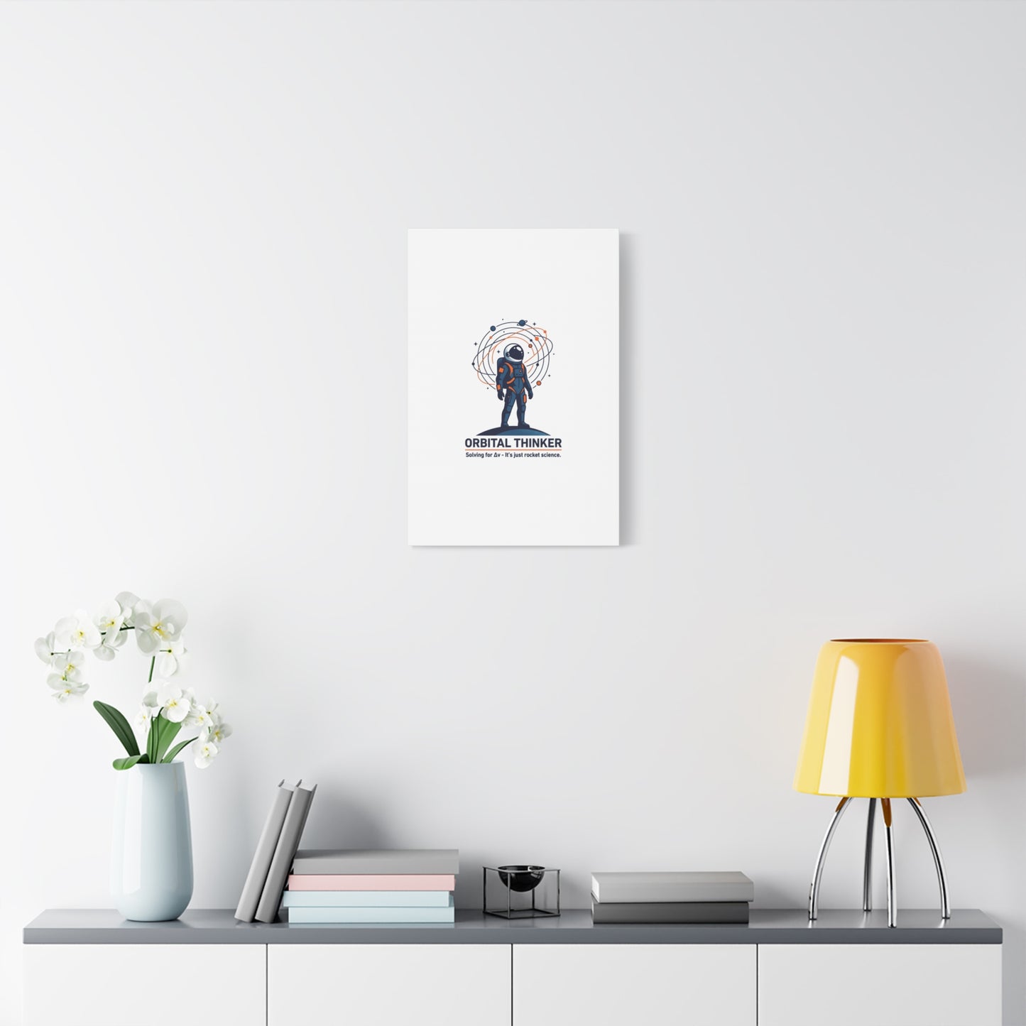 Orbital Thinker Astronaut Canvas | space mission patch, science nerd art