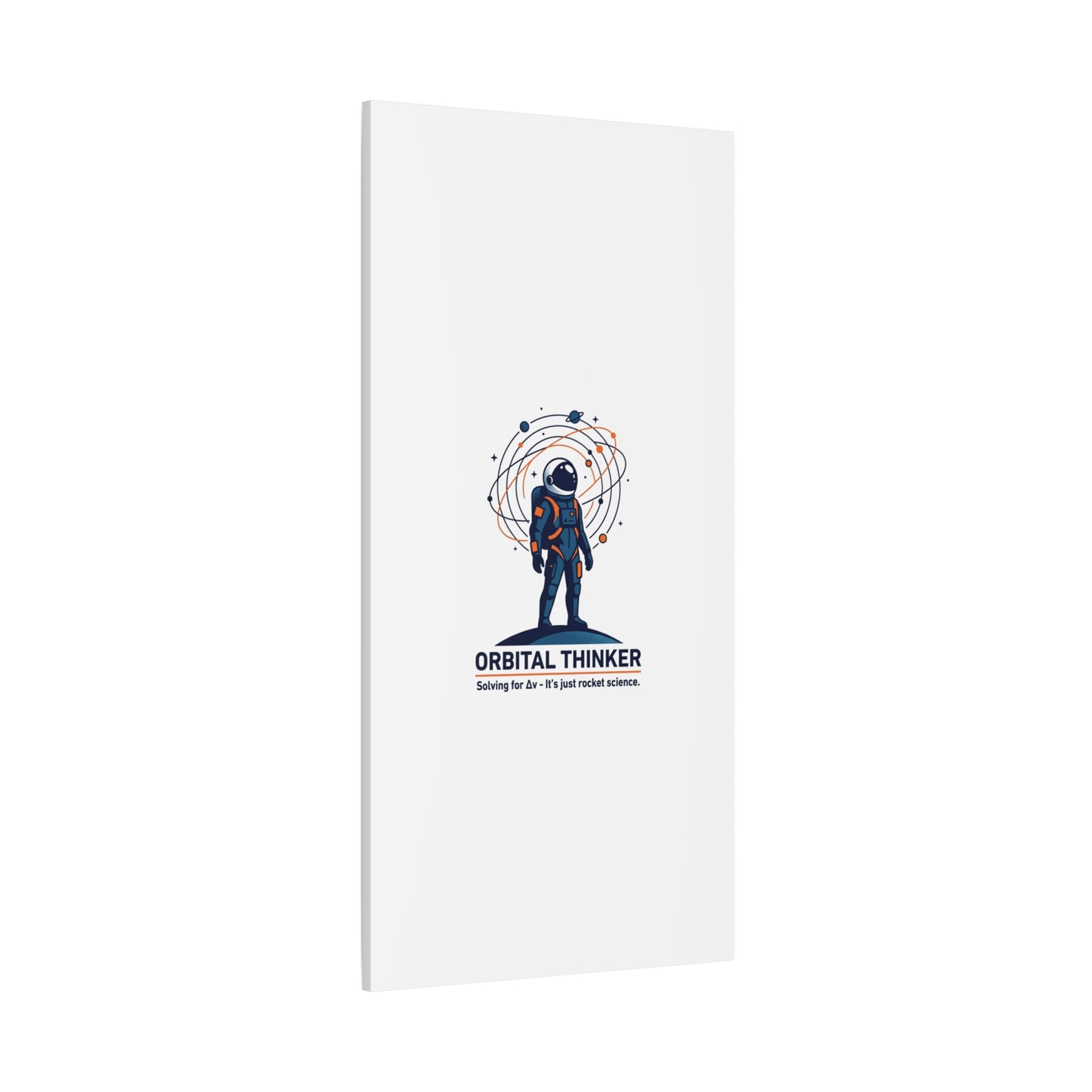 Orbital Thinker Astronaut Canvas | space mission patch, science nerd art