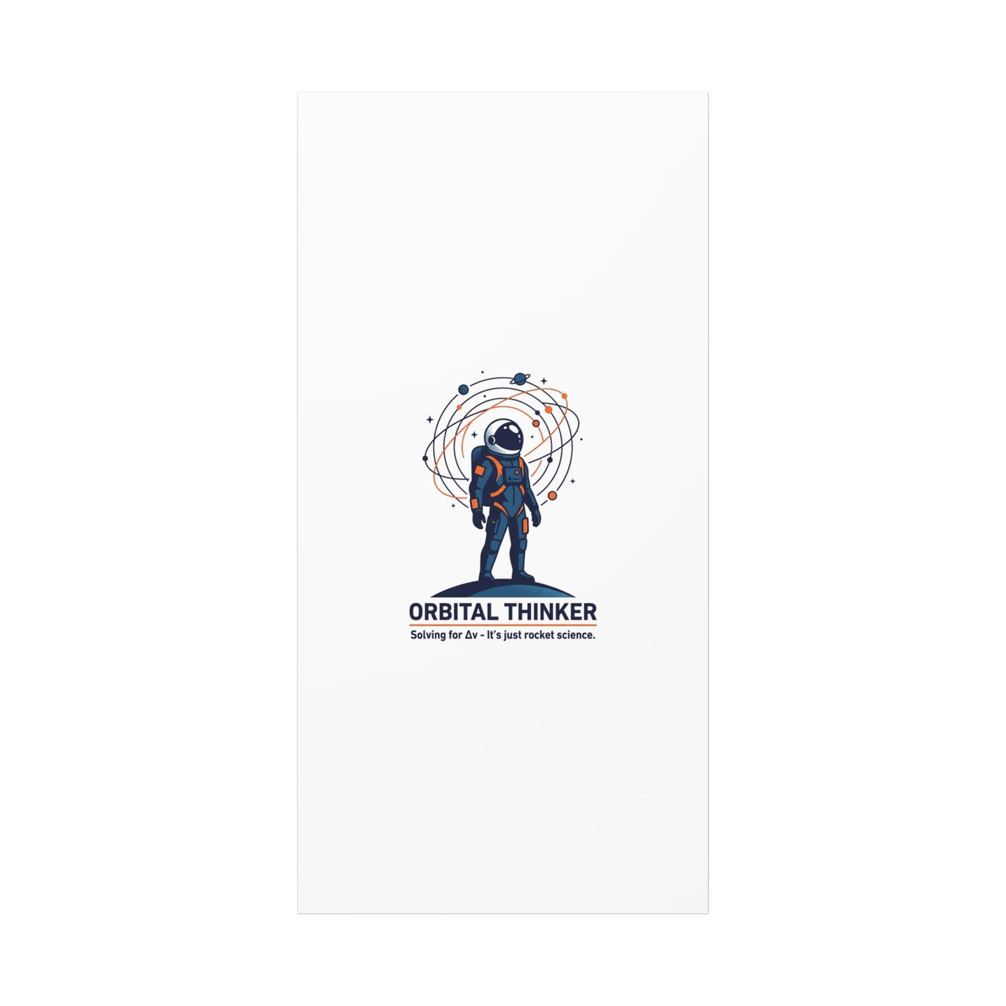 Orbital Thinker Astronaut Canvas | space mission patch, science nerd art