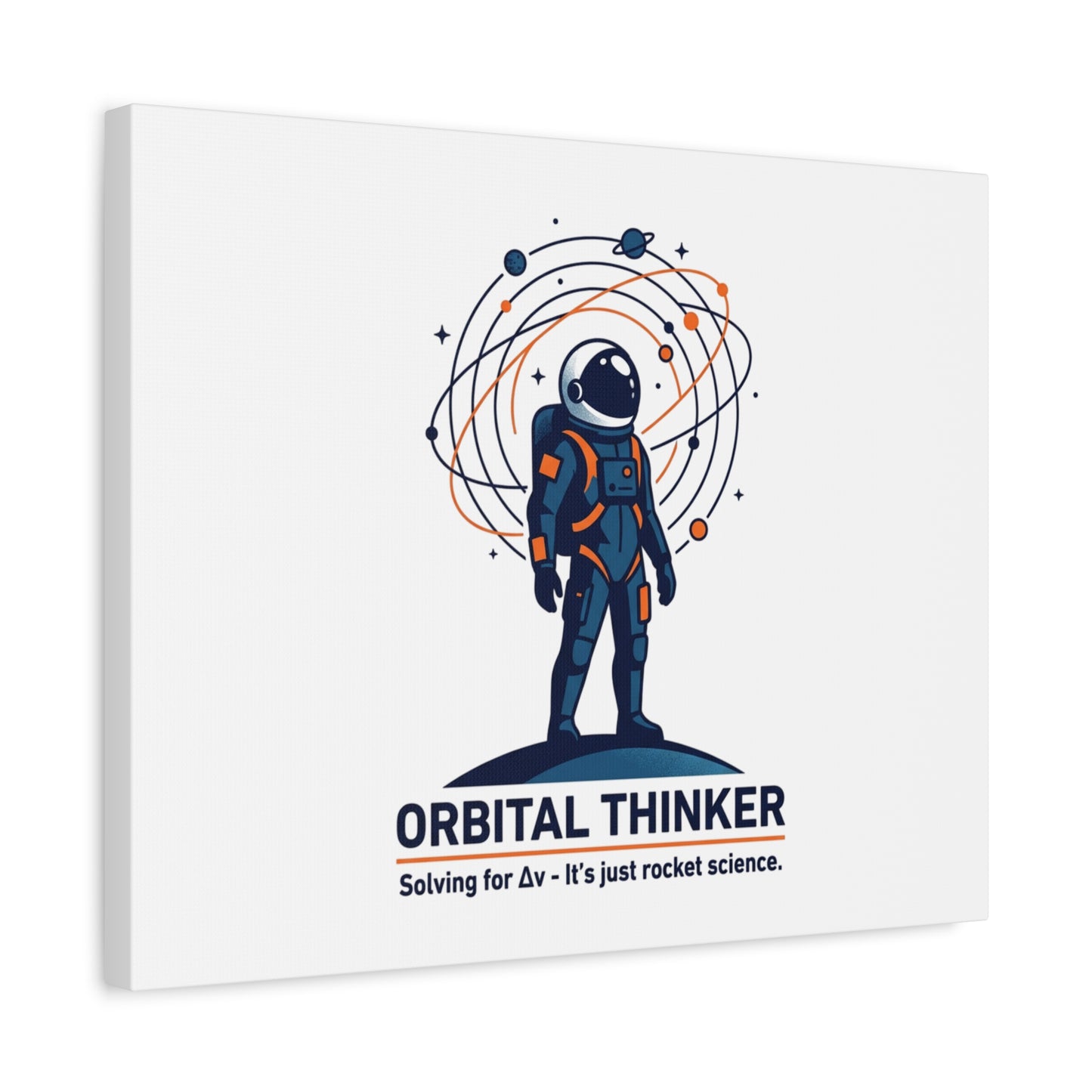 Orbital Thinker Astronaut Canvas | space mission patch, science nerd art