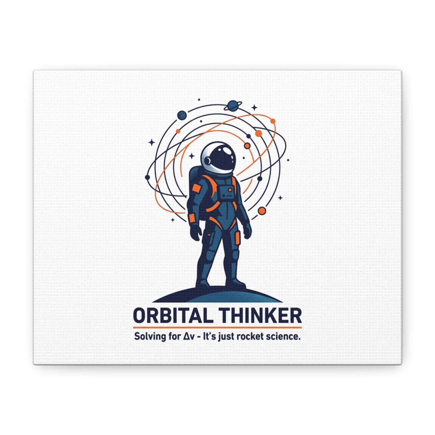 Orbital Thinker Astronaut Canvas | space mission patch, science nerd art