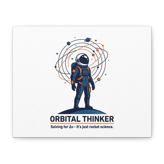 Orbital Thinker Astronaut Canvas | space mission patch, science nerd art