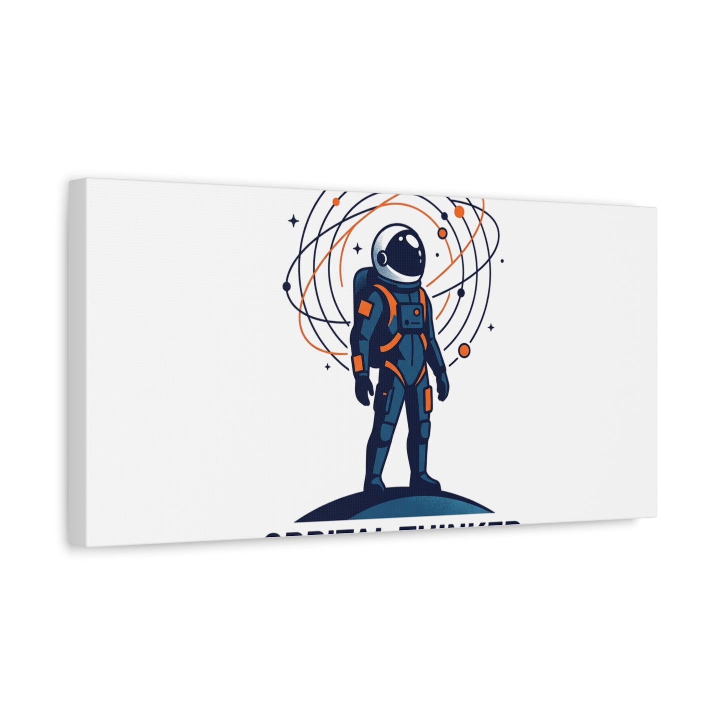 Orbital Thinker Astronaut Canvas | space mission patch, science nerd art