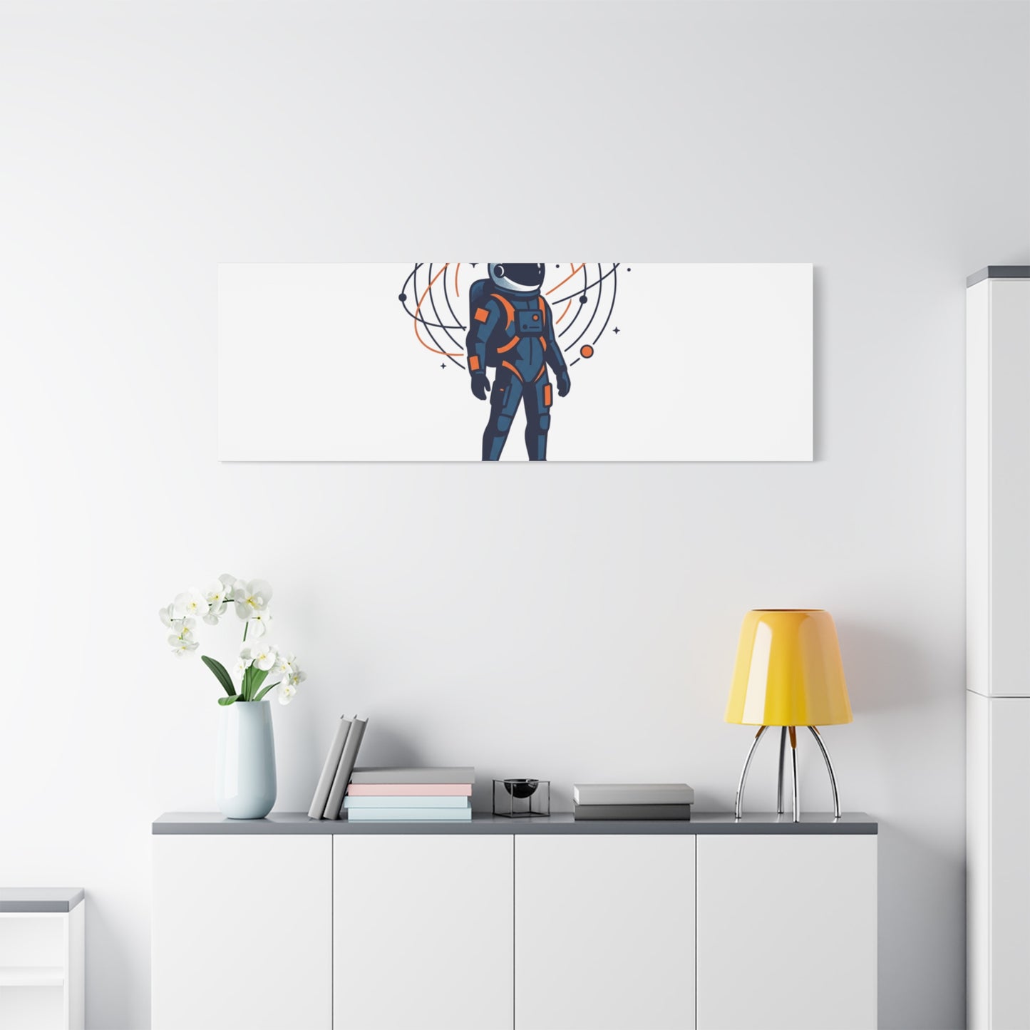 Orbital Thinker Astronaut Canvas | space mission patch, science nerd art