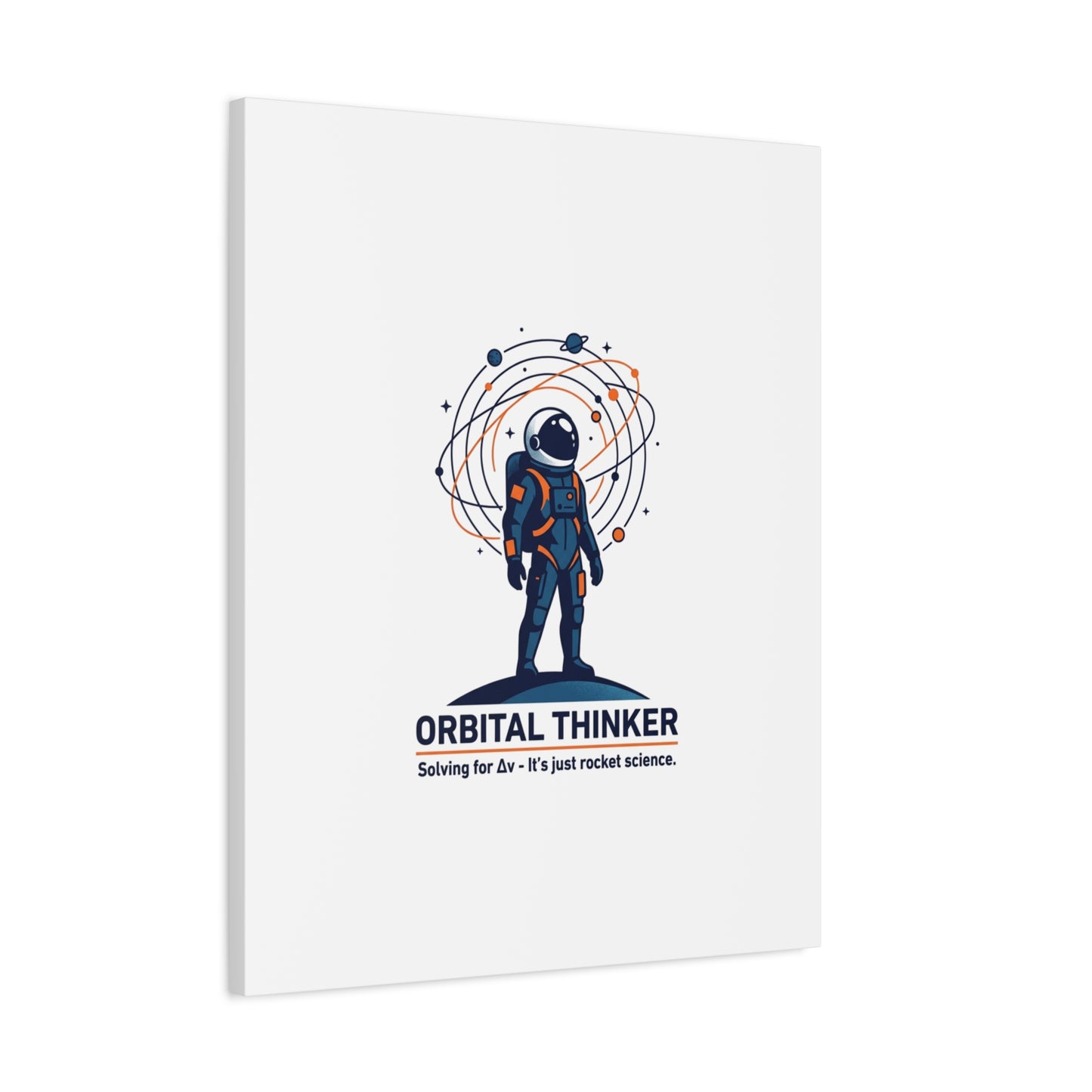Orbital Thinker Astronaut Canvas | space mission patch, science nerd art