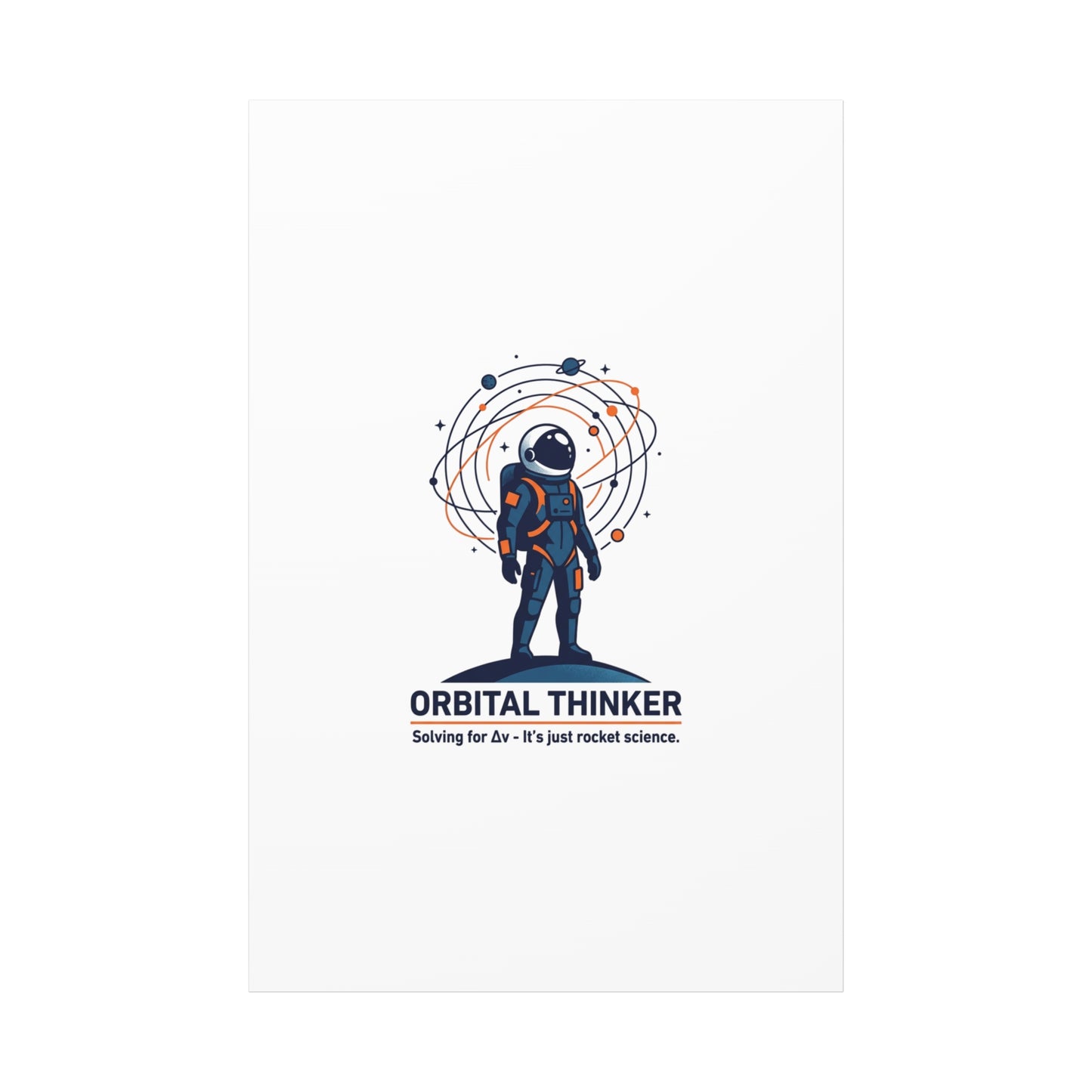 Orbital Thinker Astronaut Canvas | space mission patch, science nerd art