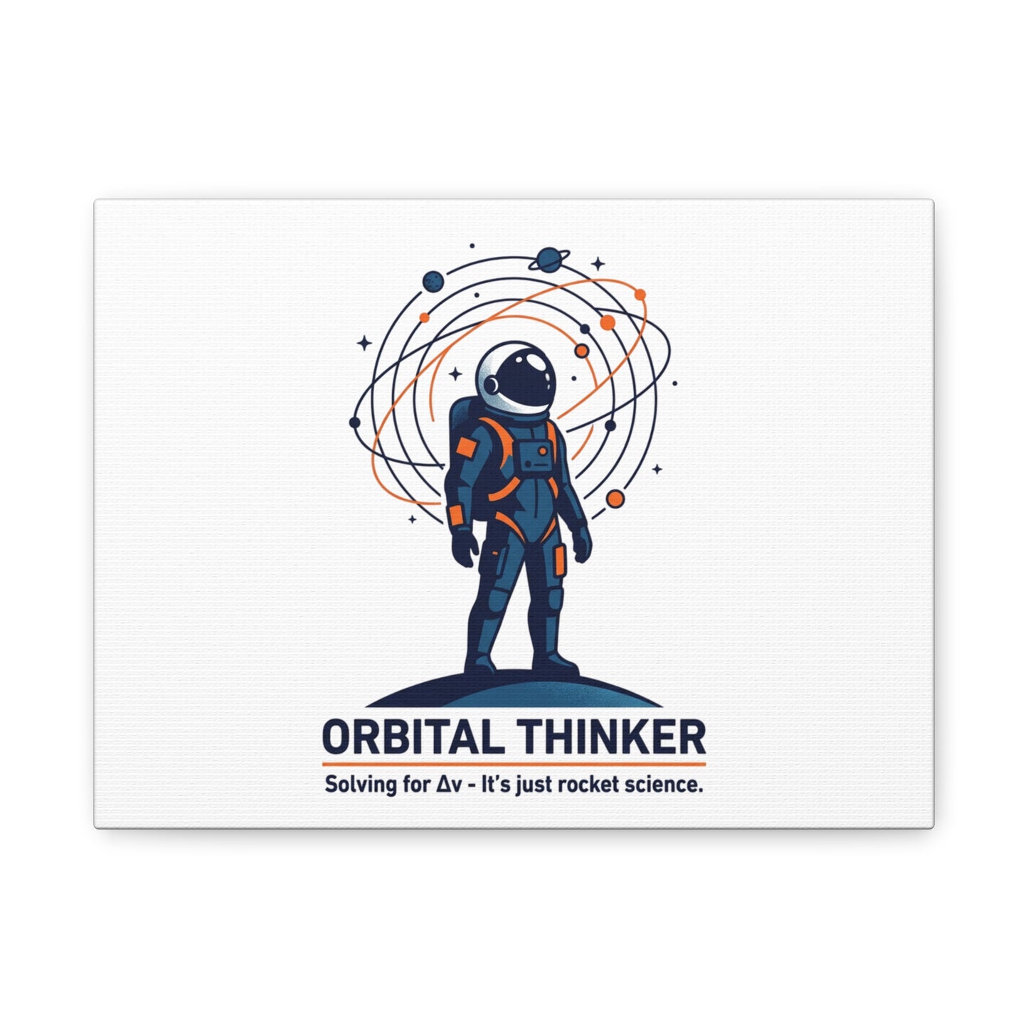 Orbital Thinker Astronaut Canvas | space mission patch, science nerd art