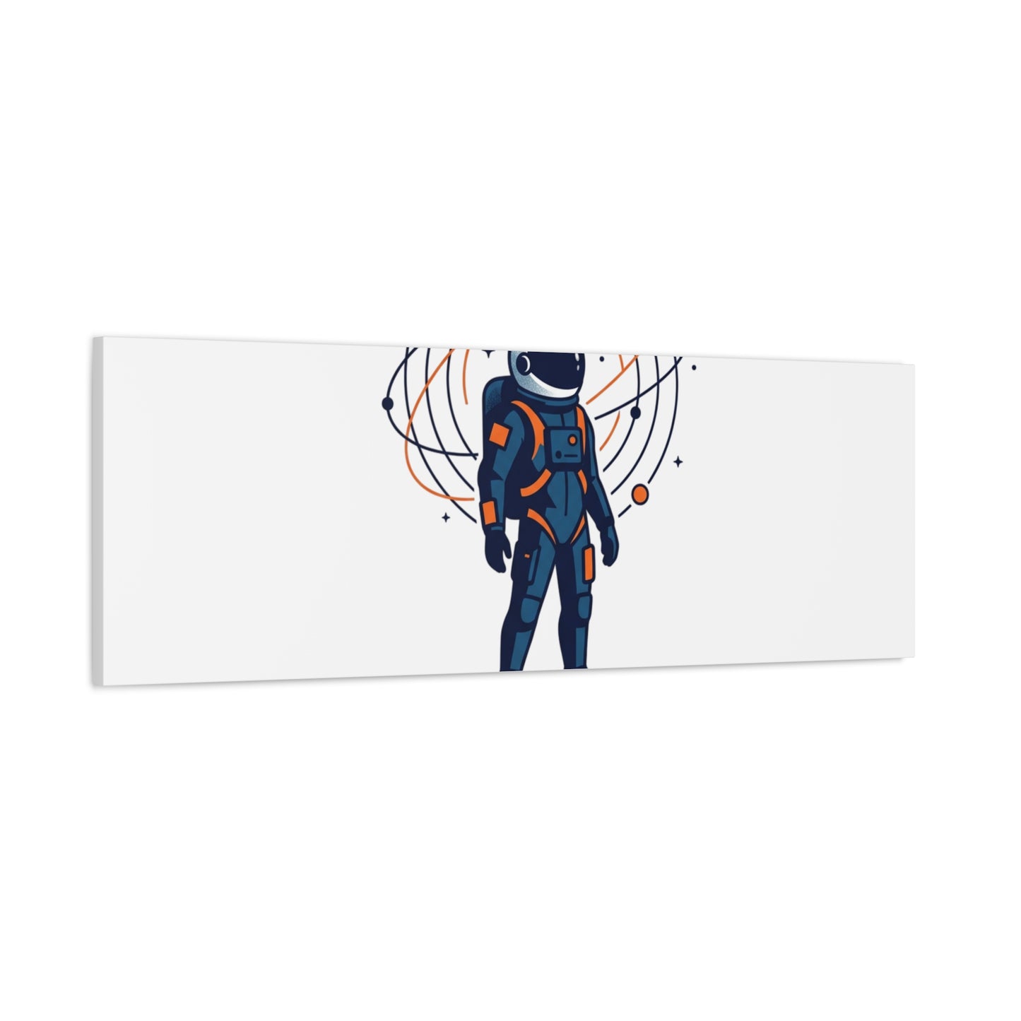Orbital Thinker Astronaut Canvas | space mission patch, science nerd art