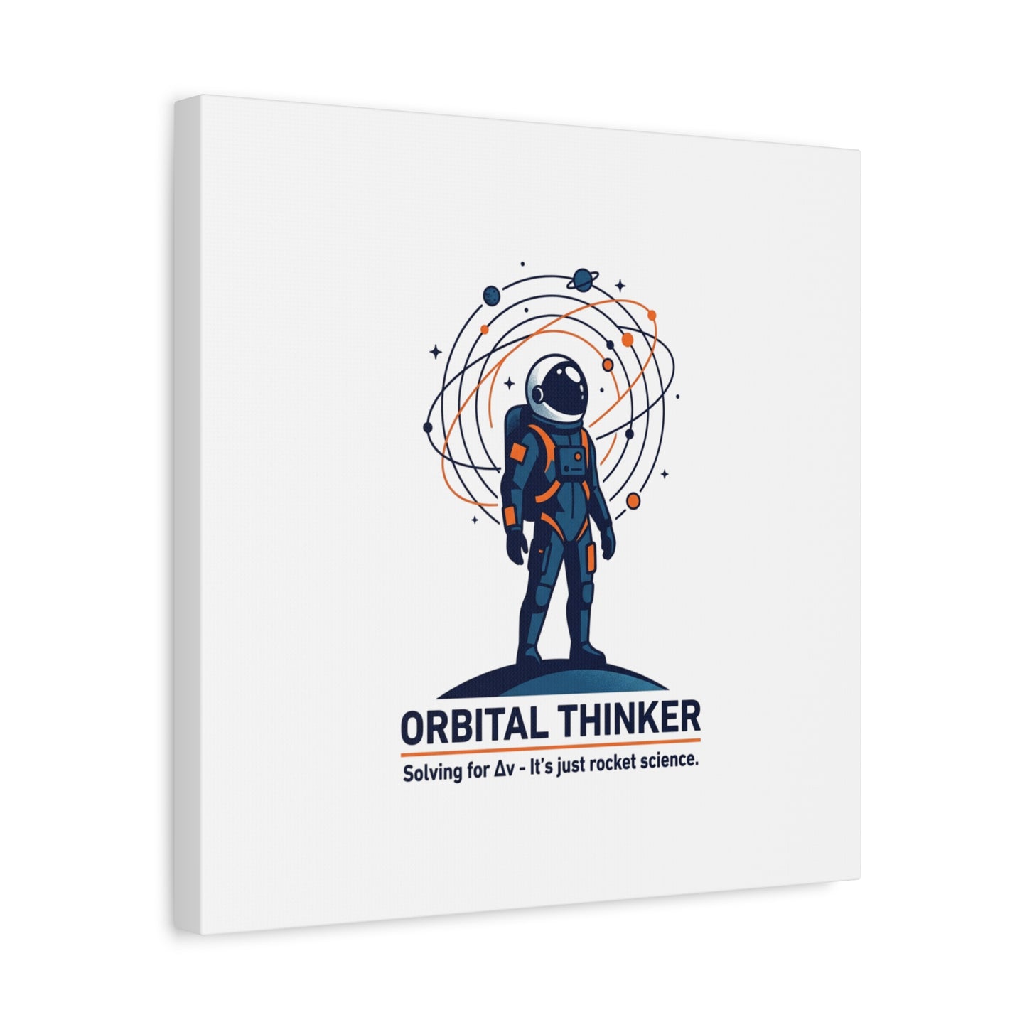 Orbital Thinker Astronaut Canvas | space mission patch, science nerd art