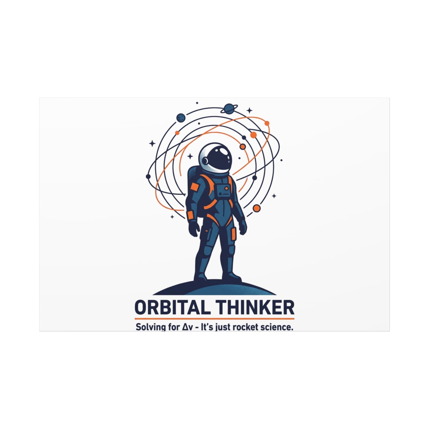 Orbital Thinker Astronaut Canvas | space mission patch, science nerd art