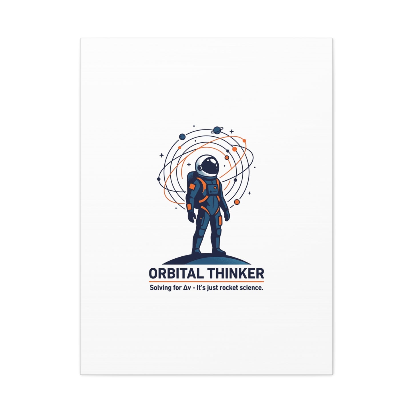Orbital Thinker Astronaut Canvas | space mission patch, science nerd art