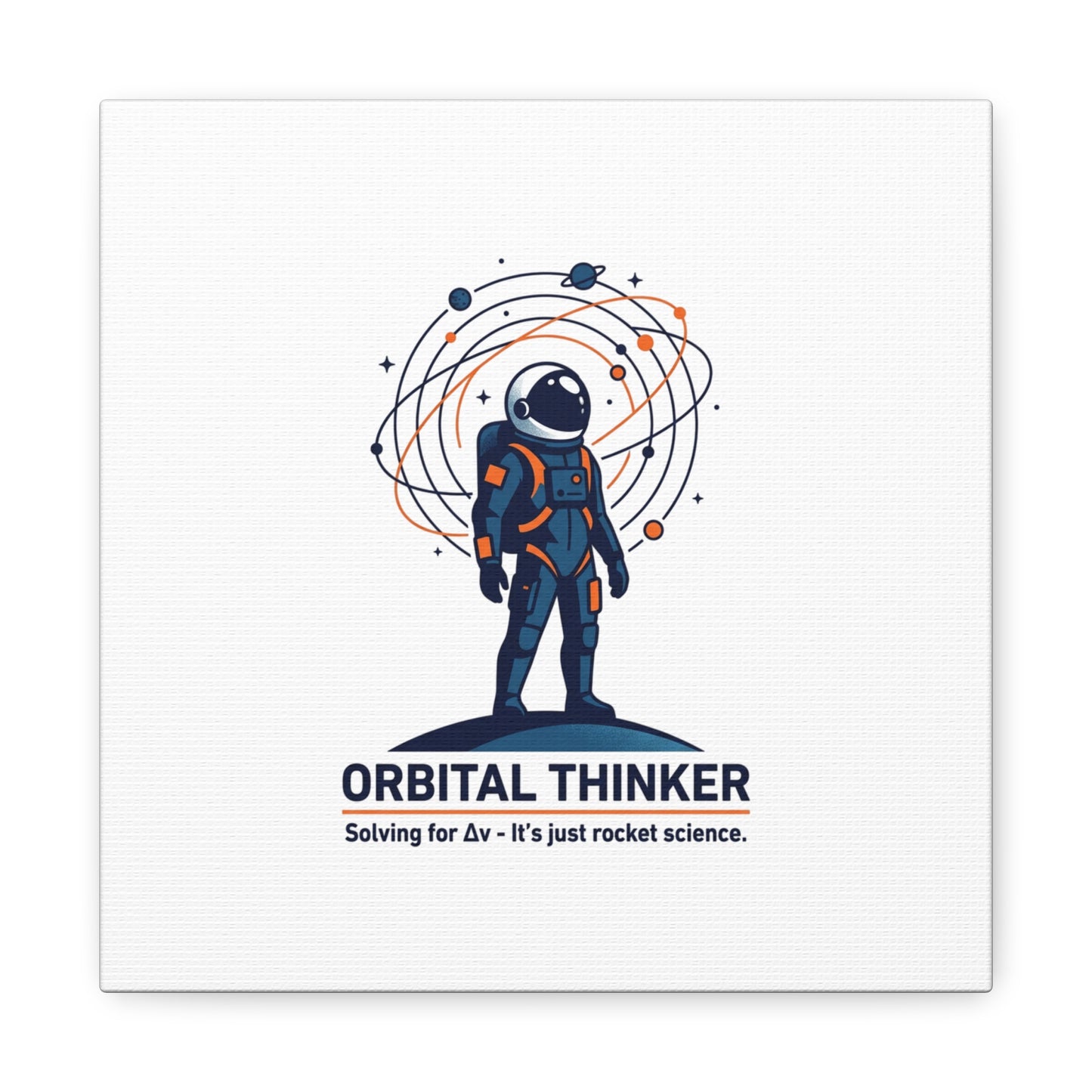 Orbital Thinker Astronaut Canvas | space mission patch, science nerd art