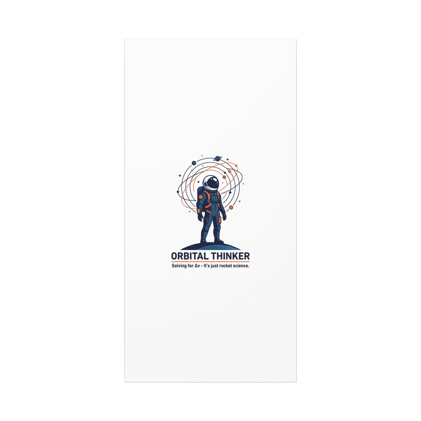 Orbital Thinker Astronaut Canvas | space mission patch, science nerd art