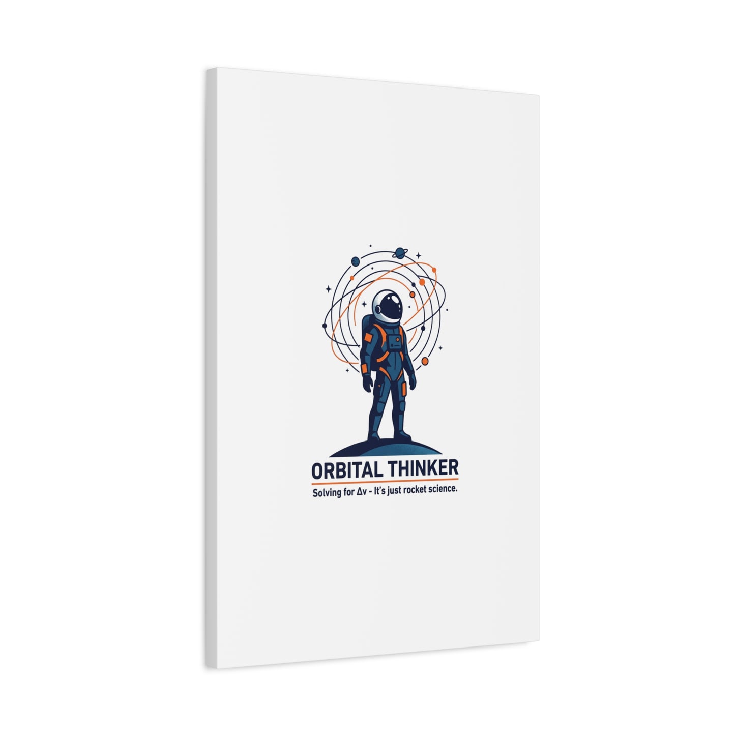 Orbital Thinker Astronaut Canvas | space mission patch, science nerd art