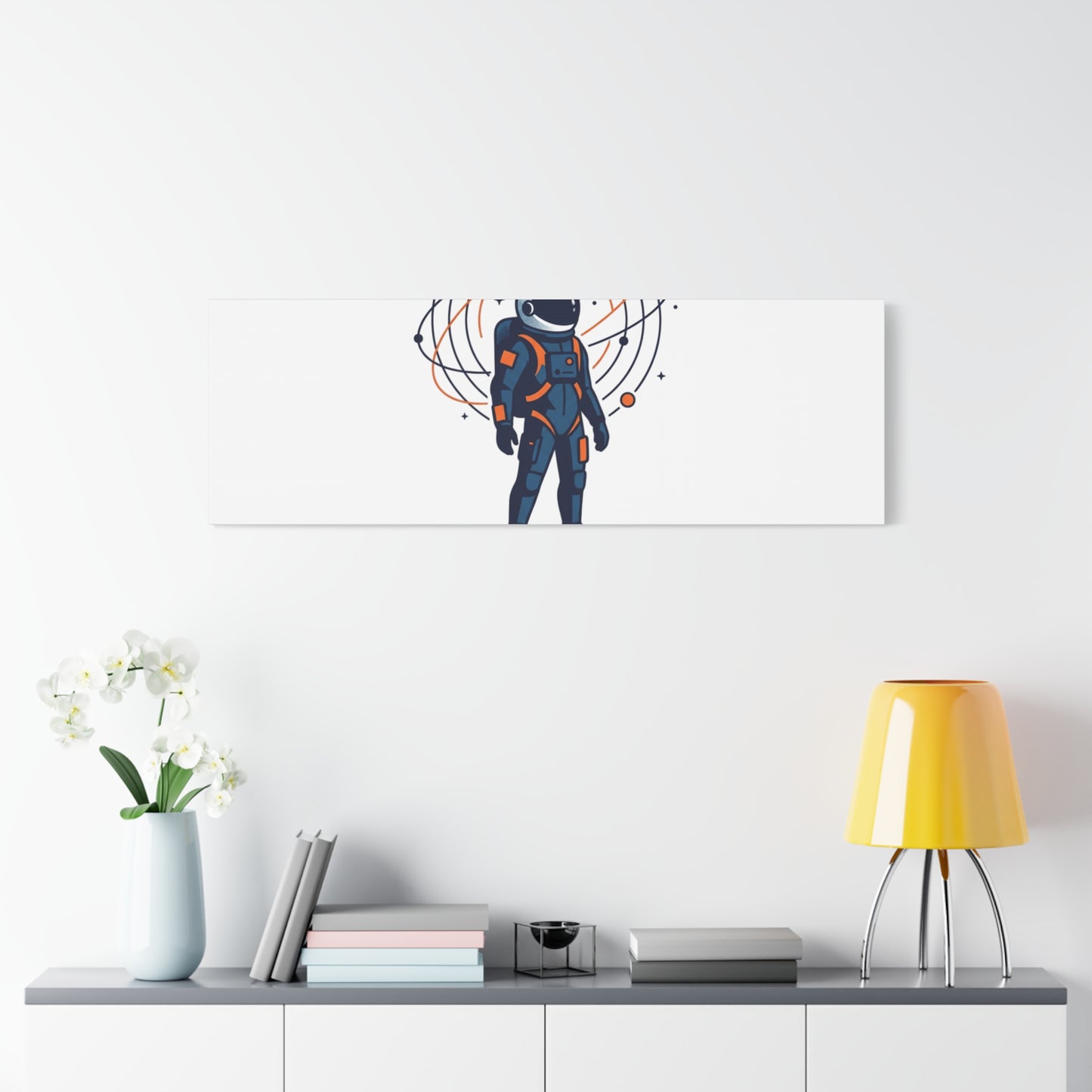 Orbital Thinker Astronaut Canvas | space mission patch, science nerd art