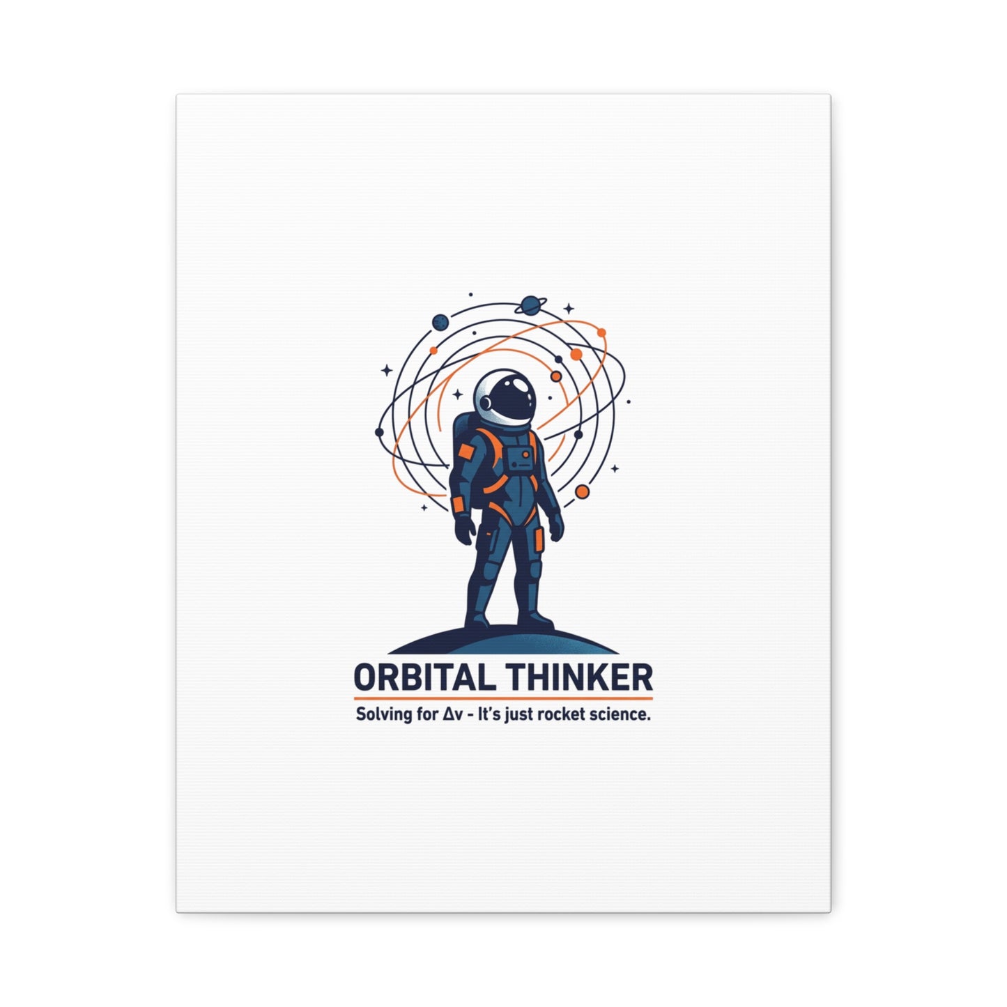 Orbital Thinker Astronaut Canvas | space mission patch, science nerd art