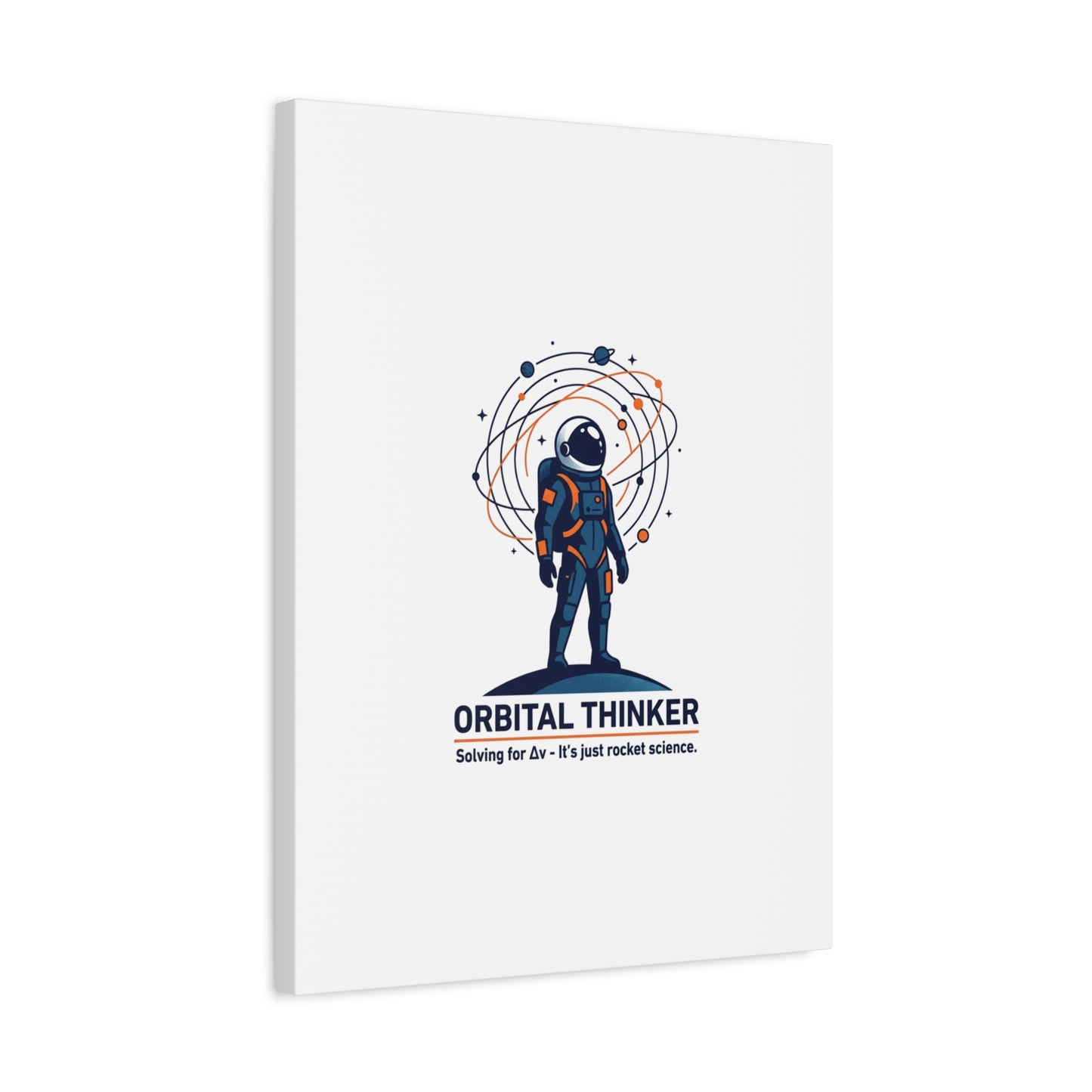 Orbital Thinker Astronaut Canvas | space mission patch, science nerd art