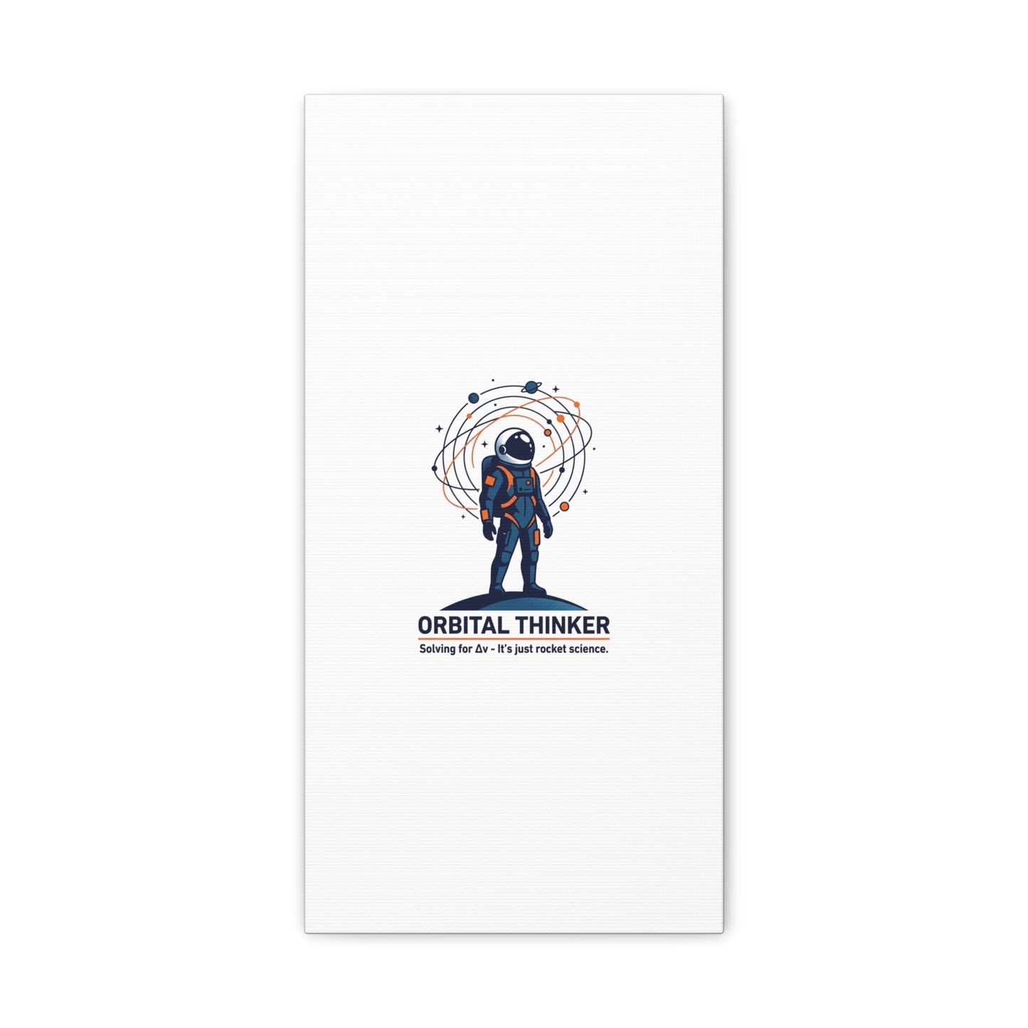 Orbital Thinker Astronaut Canvas | space mission patch, science nerd art