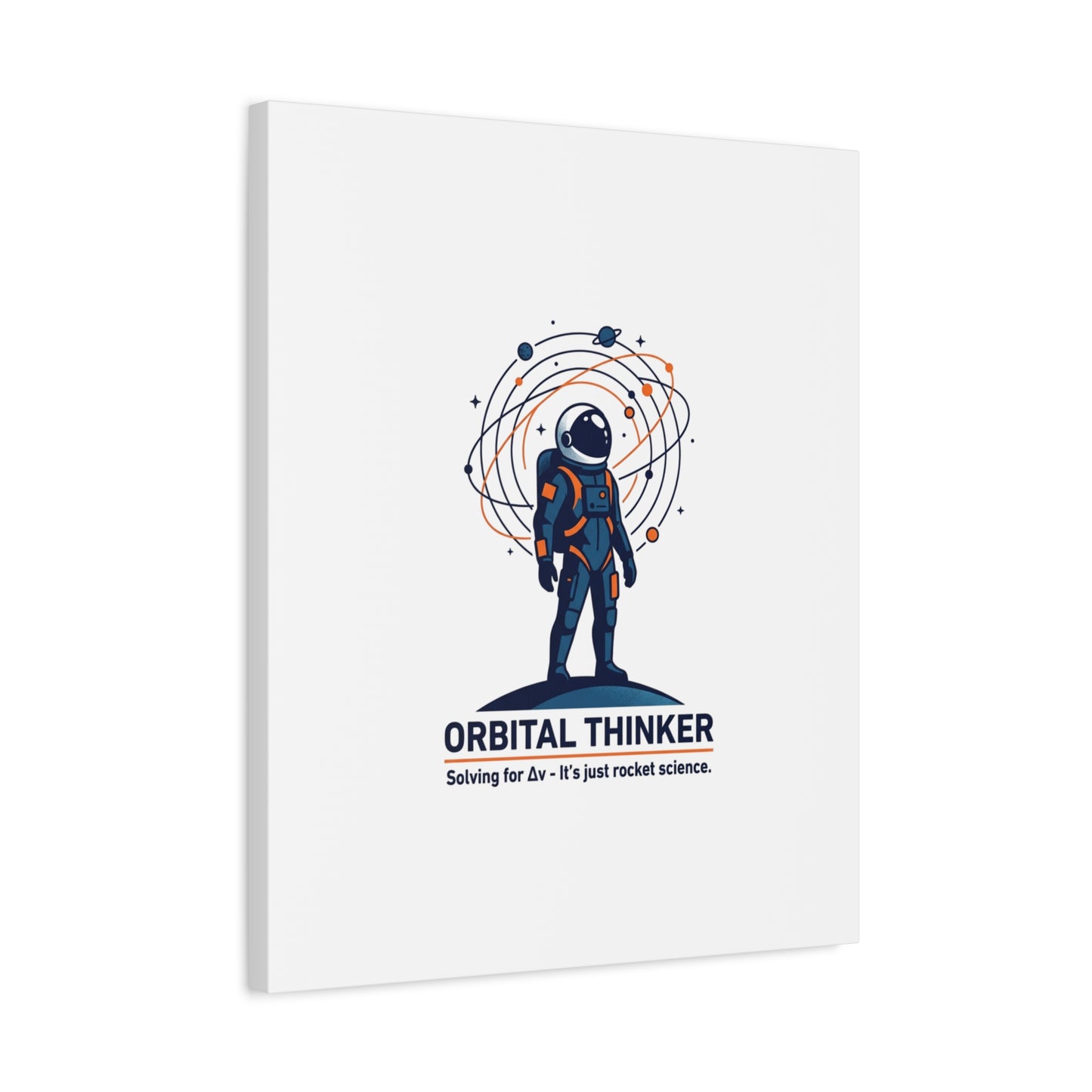 Orbital Thinker Astronaut Canvas | space mission patch, science nerd art