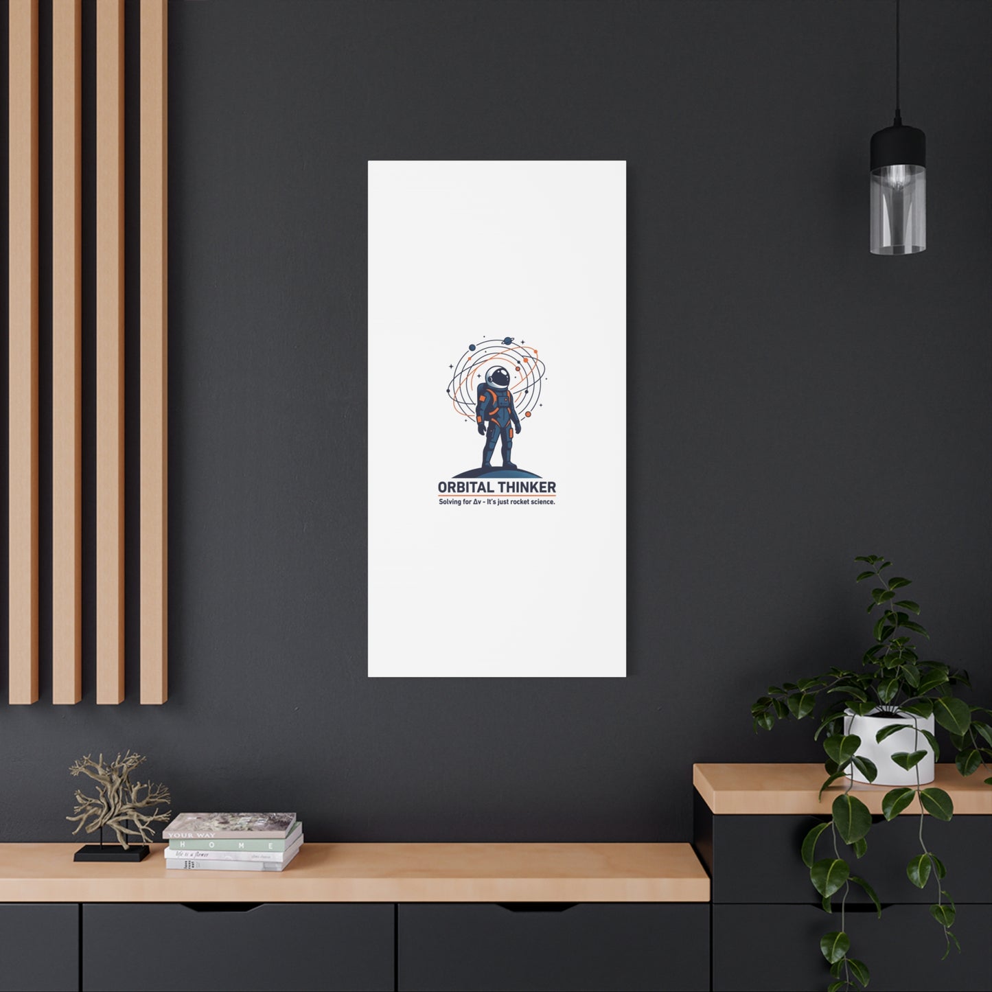 Orbital Thinker Astronaut Canvas | space mission patch, science nerd art