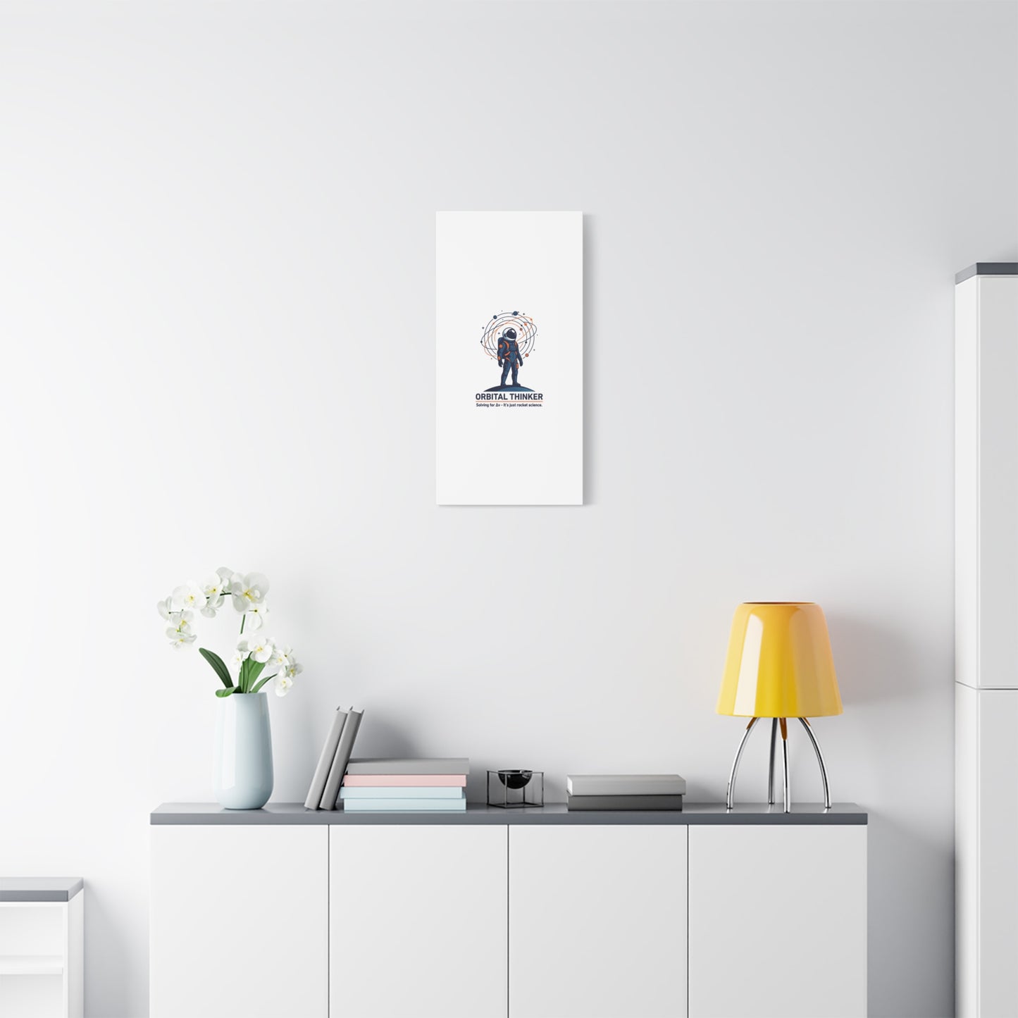 Orbital Thinker Astronaut Canvas | space mission patch, science nerd art