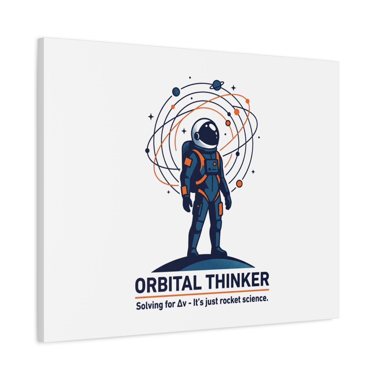 Orbital Thinker Astronaut Canvas | space mission patch, science nerd art
