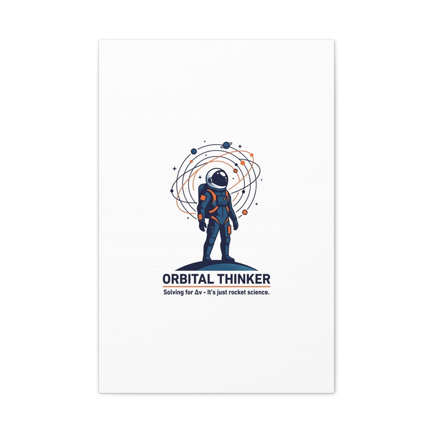 Orbital Thinker Astronaut Canvas | space mission patch, science nerd art