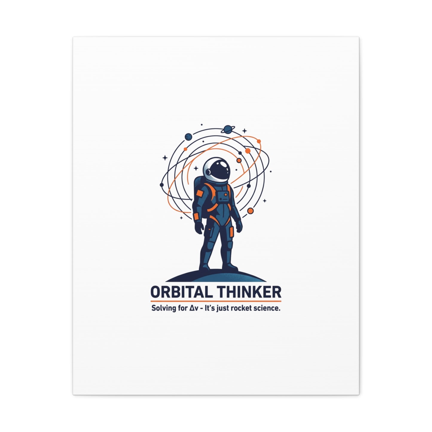 Orbital Thinker Astronaut Canvas | space mission patch, science nerd art