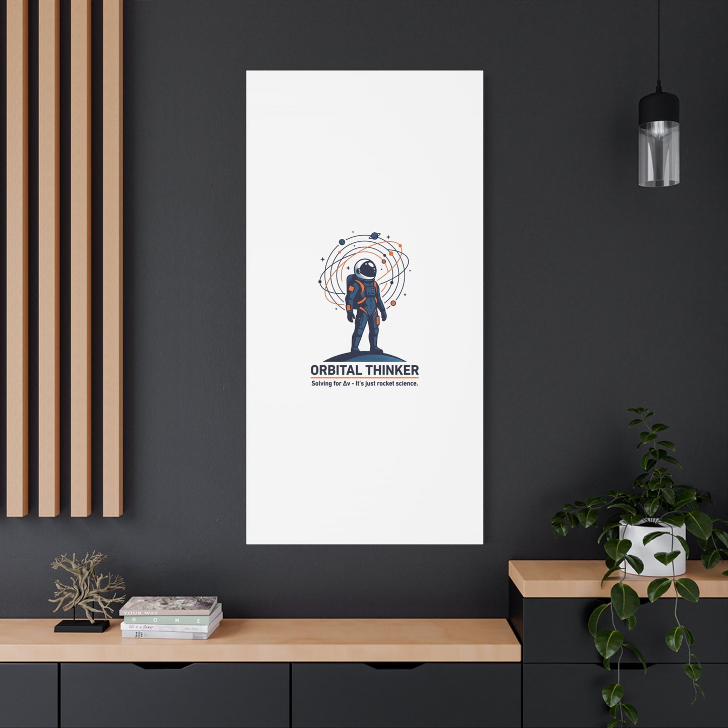 Orbital Thinker Astronaut Canvas | space mission patch, science nerd art