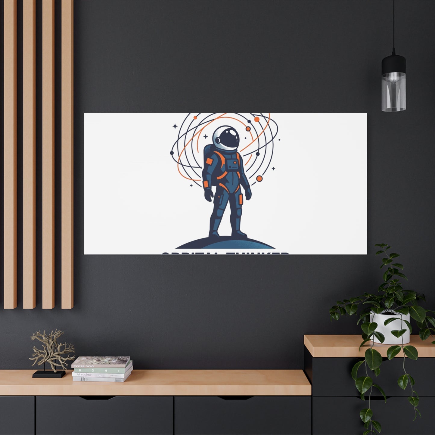 Orbital Thinker Astronaut Canvas | space mission patch, science nerd art