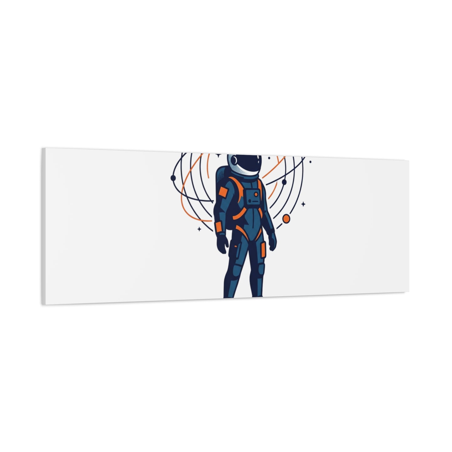 Orbital Thinker Astronaut Canvas | space mission patch, science nerd art
