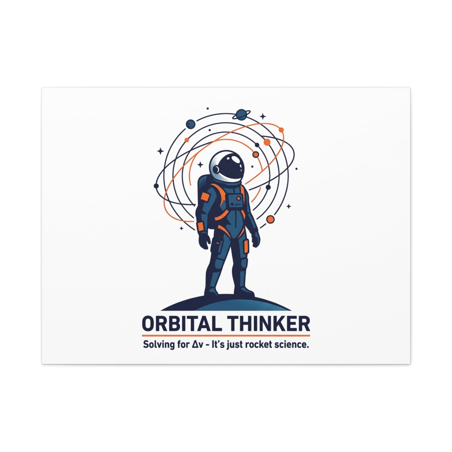 Orbital Thinker Astronaut Canvas | space mission patch, science nerd art