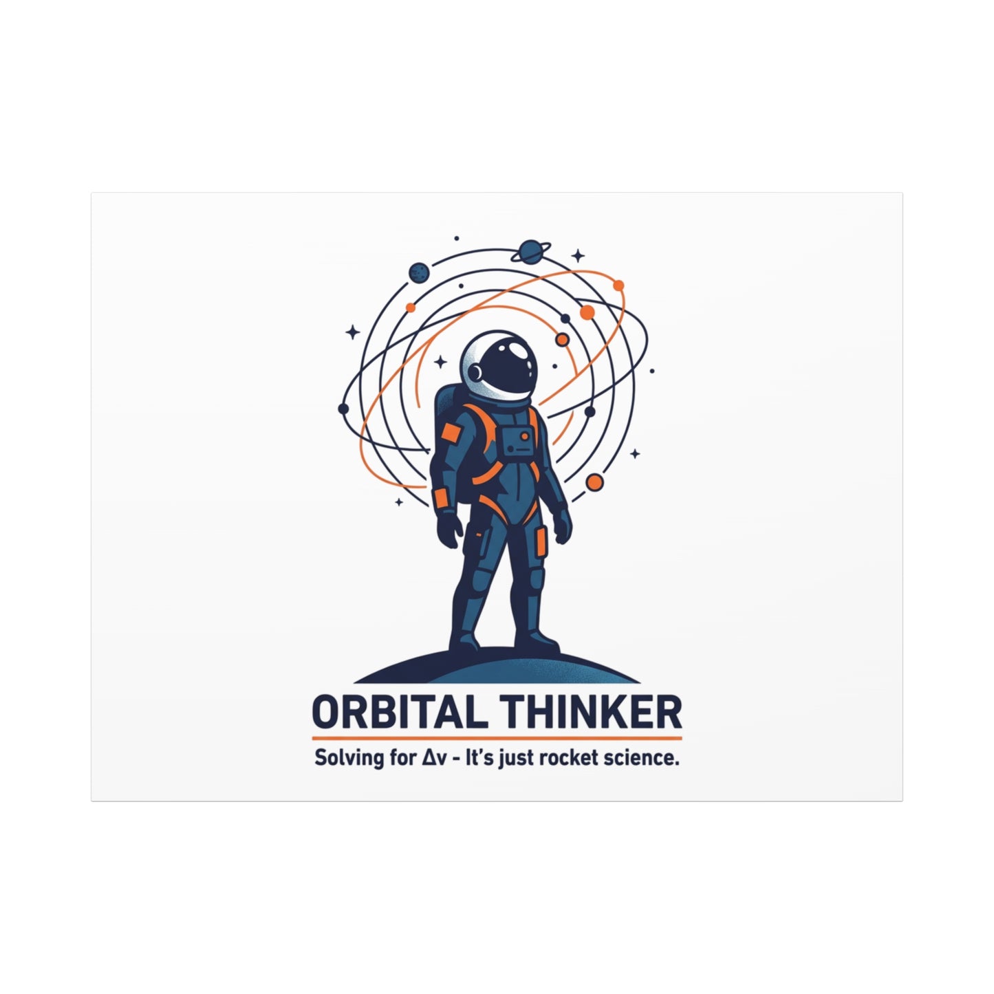 Orbital Thinker Astronaut Canvas | space mission patch, science nerd art