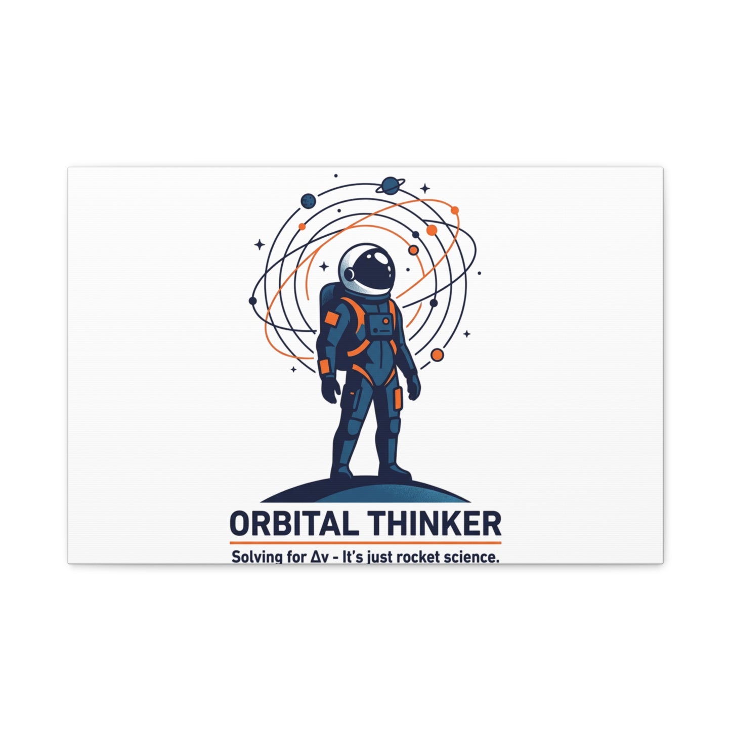 Orbital Thinker Astronaut Canvas | space mission patch, science nerd art
