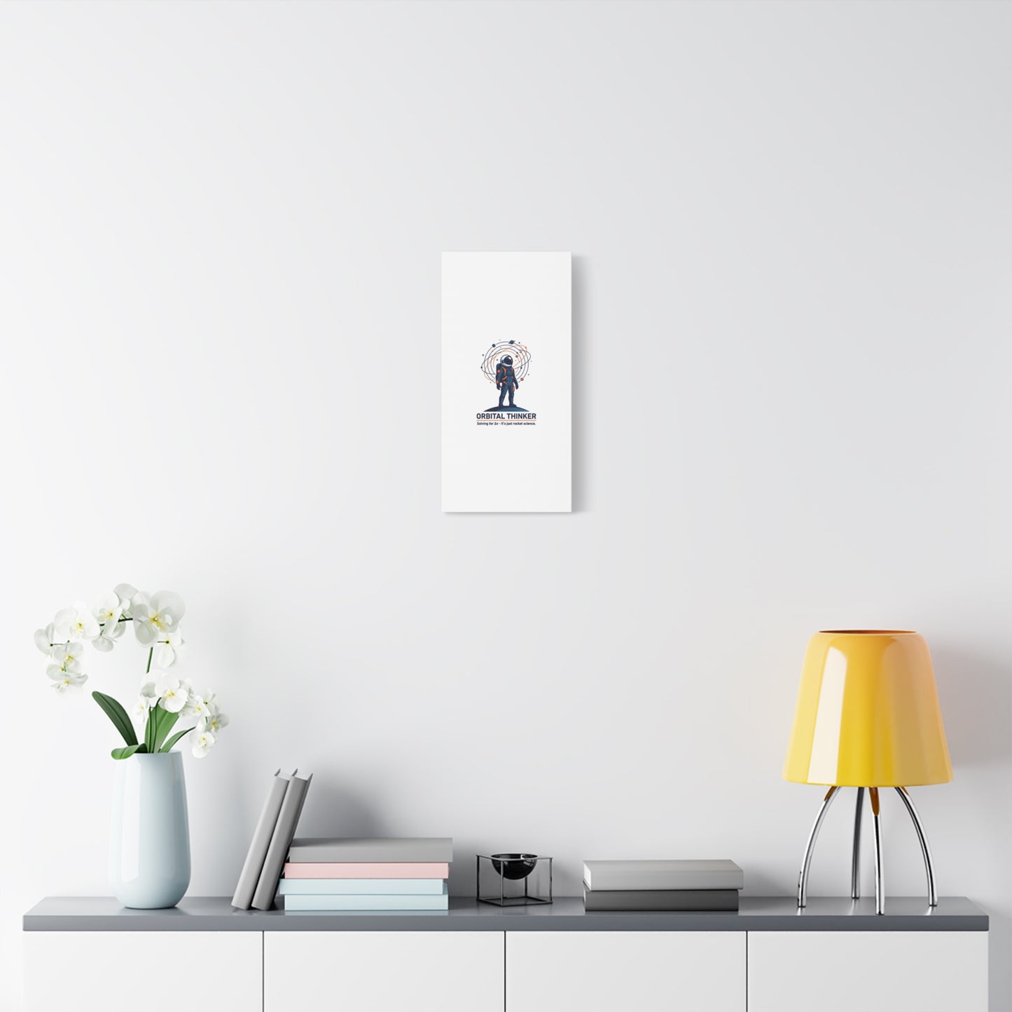 Orbital Thinker Astronaut Canvas | space mission patch, science nerd art