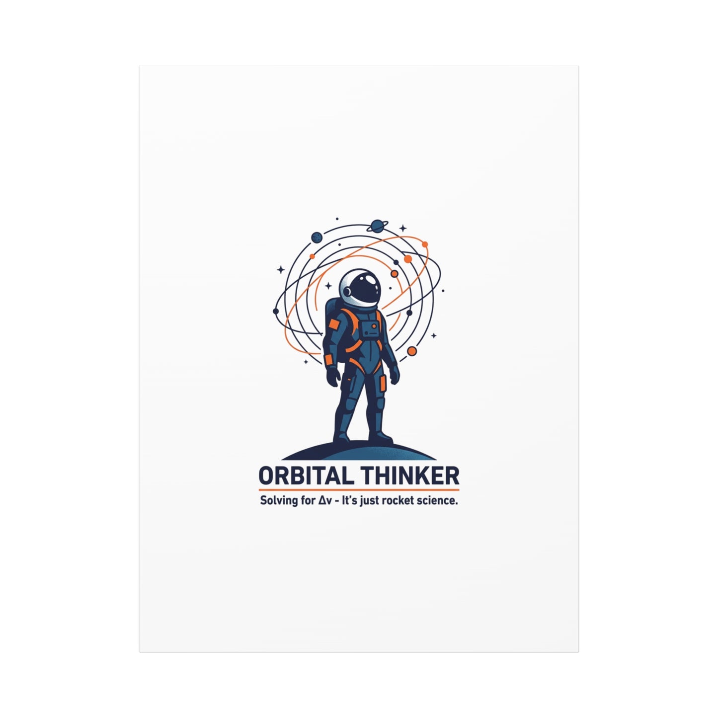 Orbital Thinker Astronaut Canvas | space mission patch, science nerd art