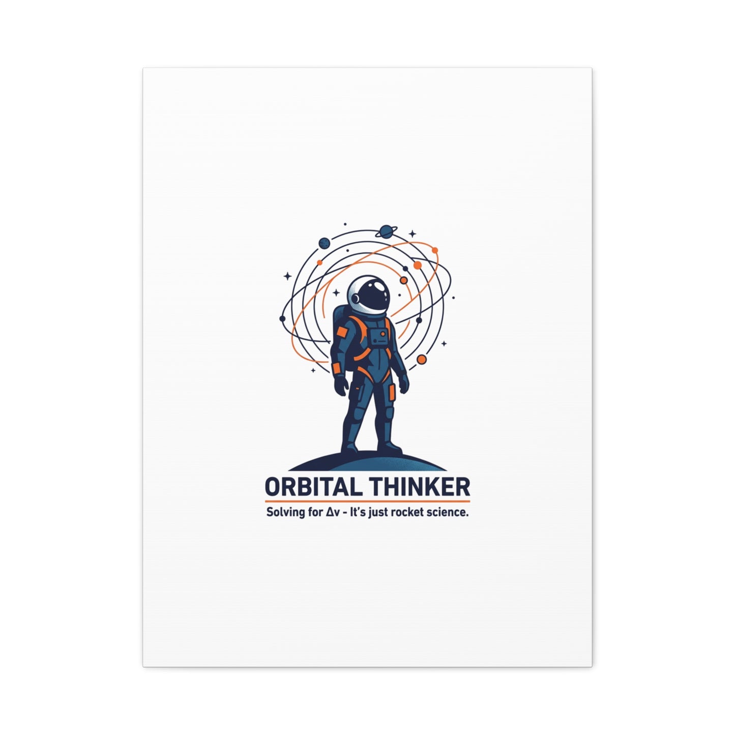 Orbital Thinker Astronaut Canvas | space mission patch, science nerd art