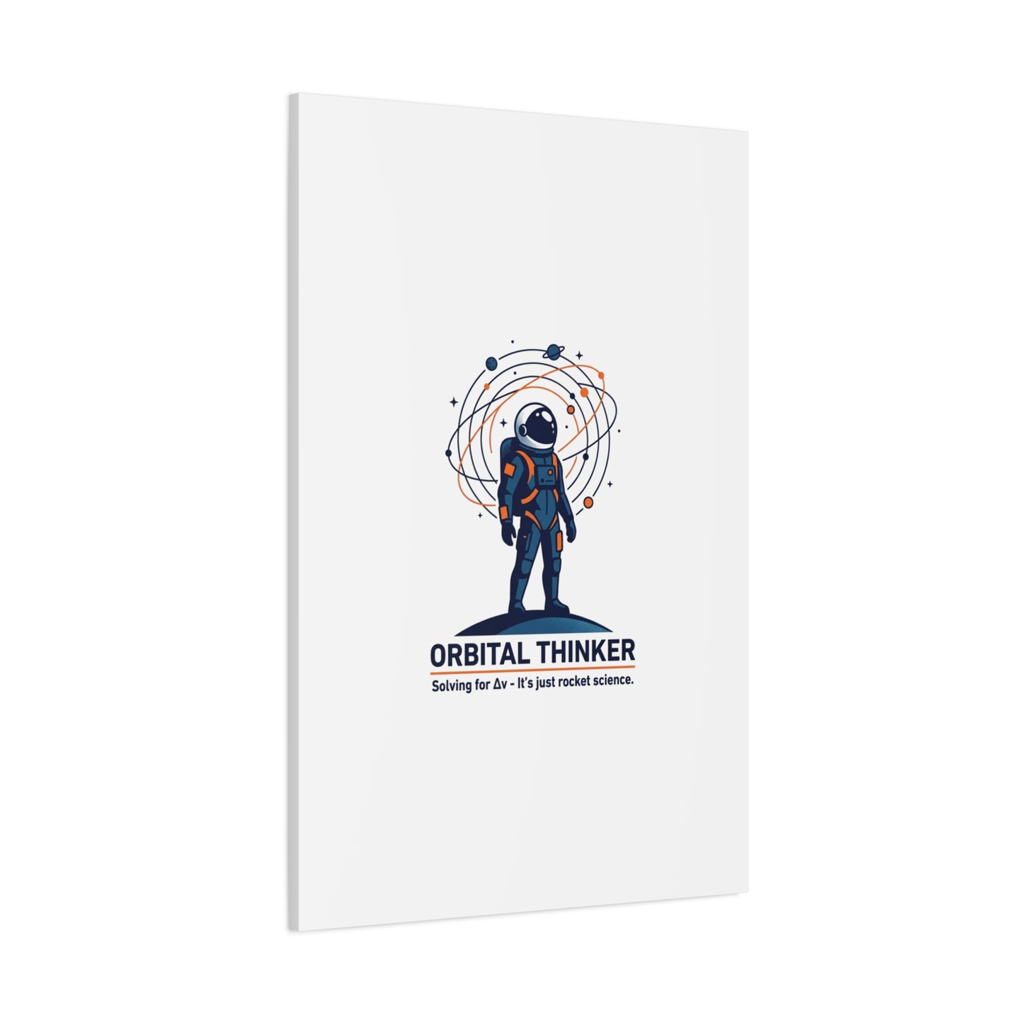 Orbital Thinker Astronaut Canvas | space mission patch, science nerd art