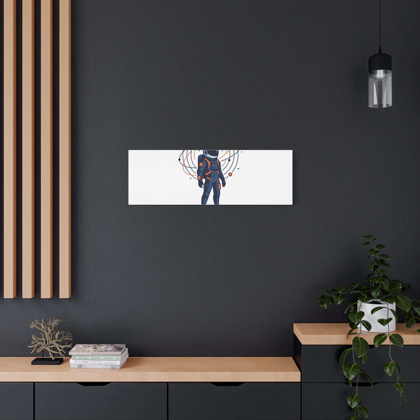 Orbital Thinker Astronaut Canvas | space mission patch, science nerd art