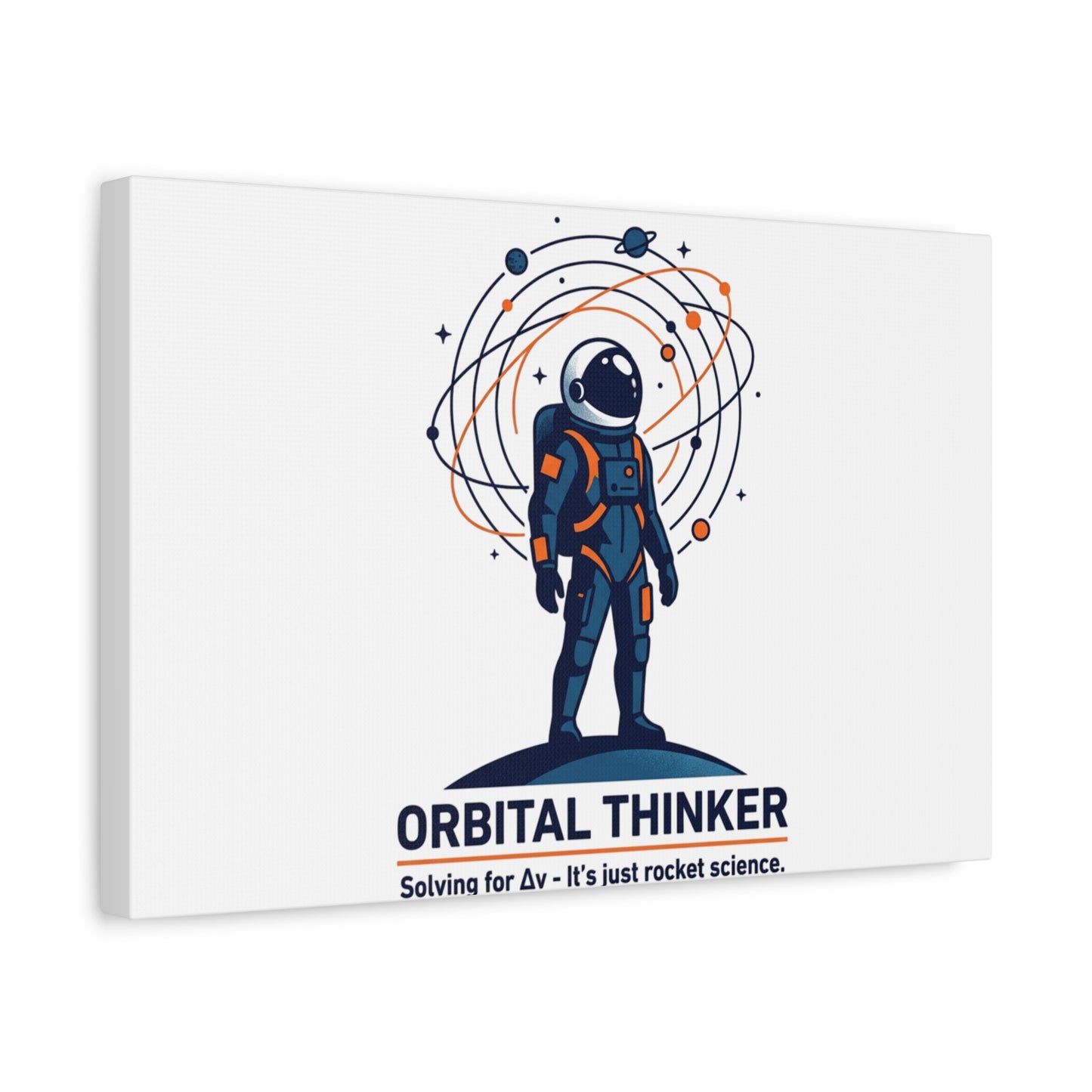 Orbital Thinker Astronaut Canvas | space mission patch, science nerd art