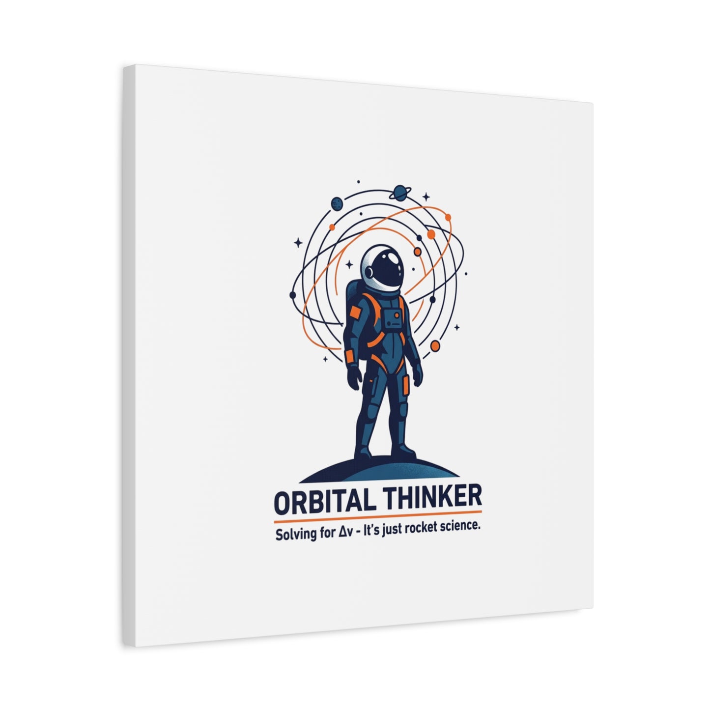 Orbital Thinker Astronaut Canvas | space mission patch, science nerd art