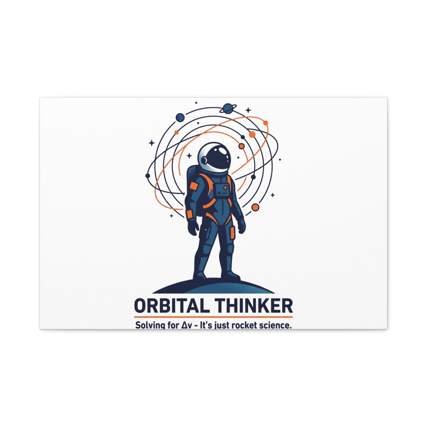 Orbital Thinker Astronaut Canvas | space mission patch, science nerd art