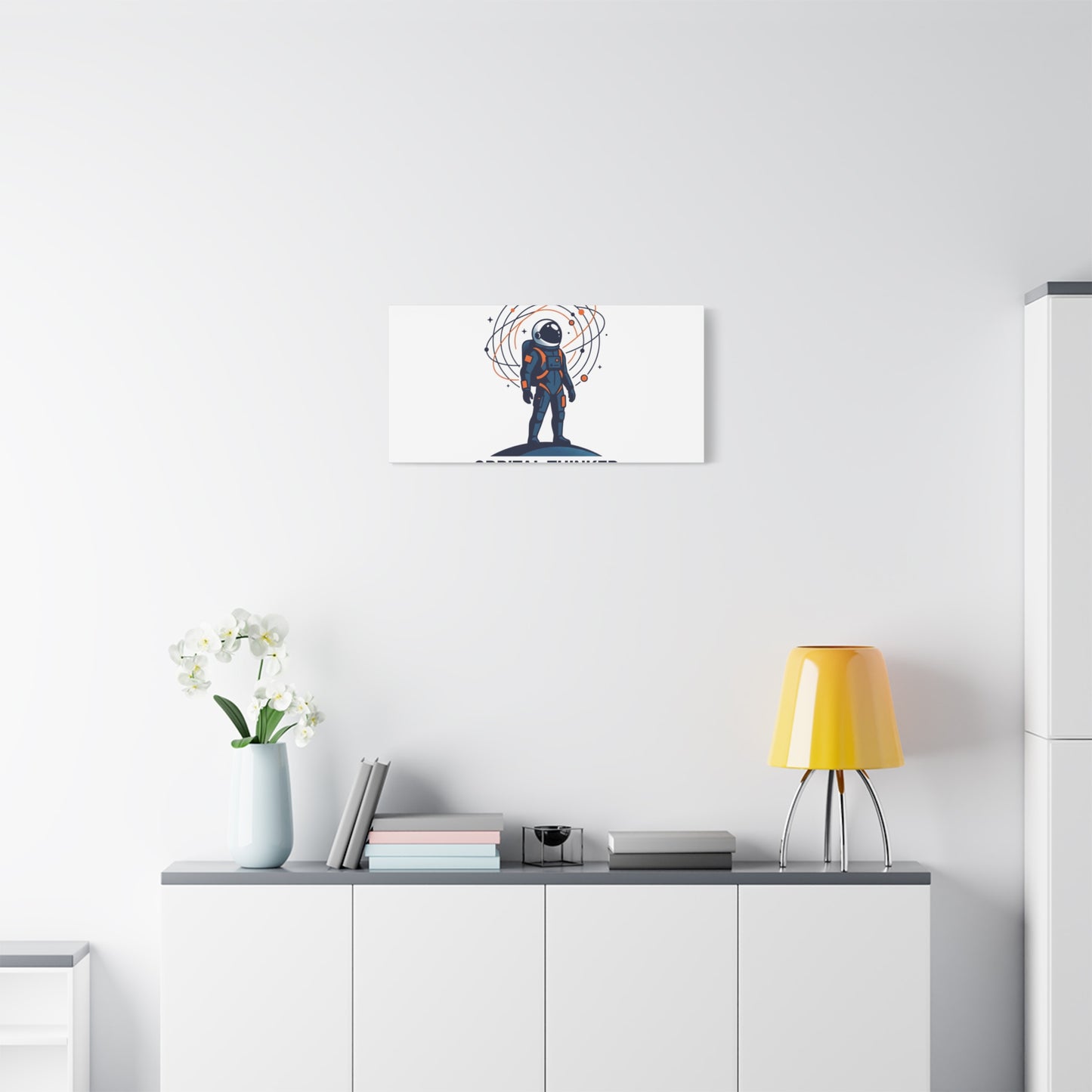 Orbital Thinker Astronaut Canvas | space mission patch, science nerd art