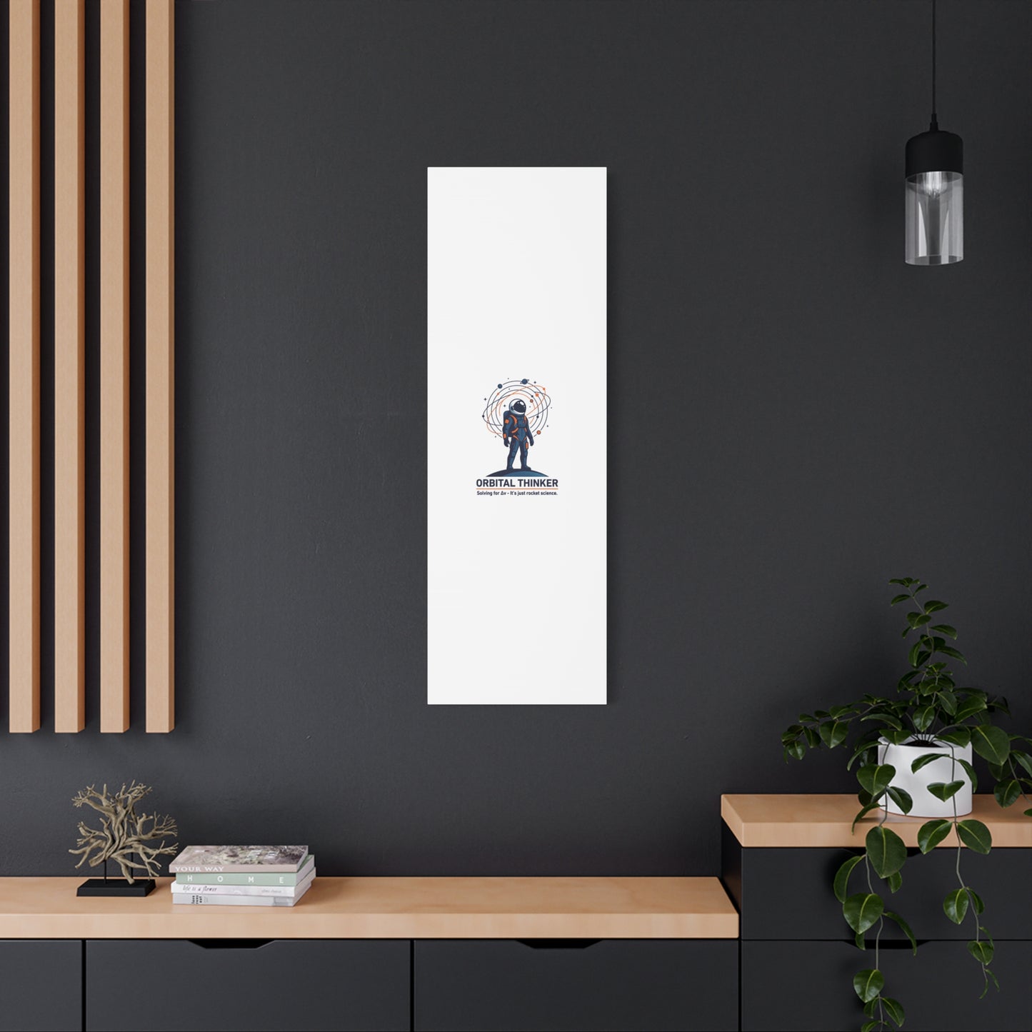 Orbital Thinker Astronaut Canvas | space mission patch, science nerd art