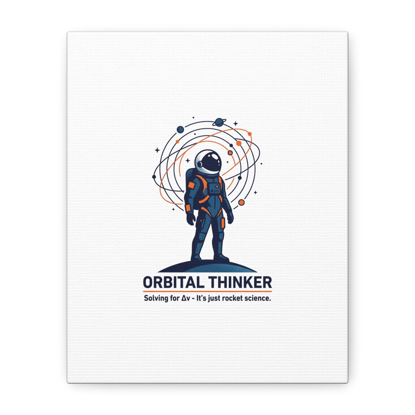 Orbital Thinker Astronaut Canvas | space mission patch, science nerd art