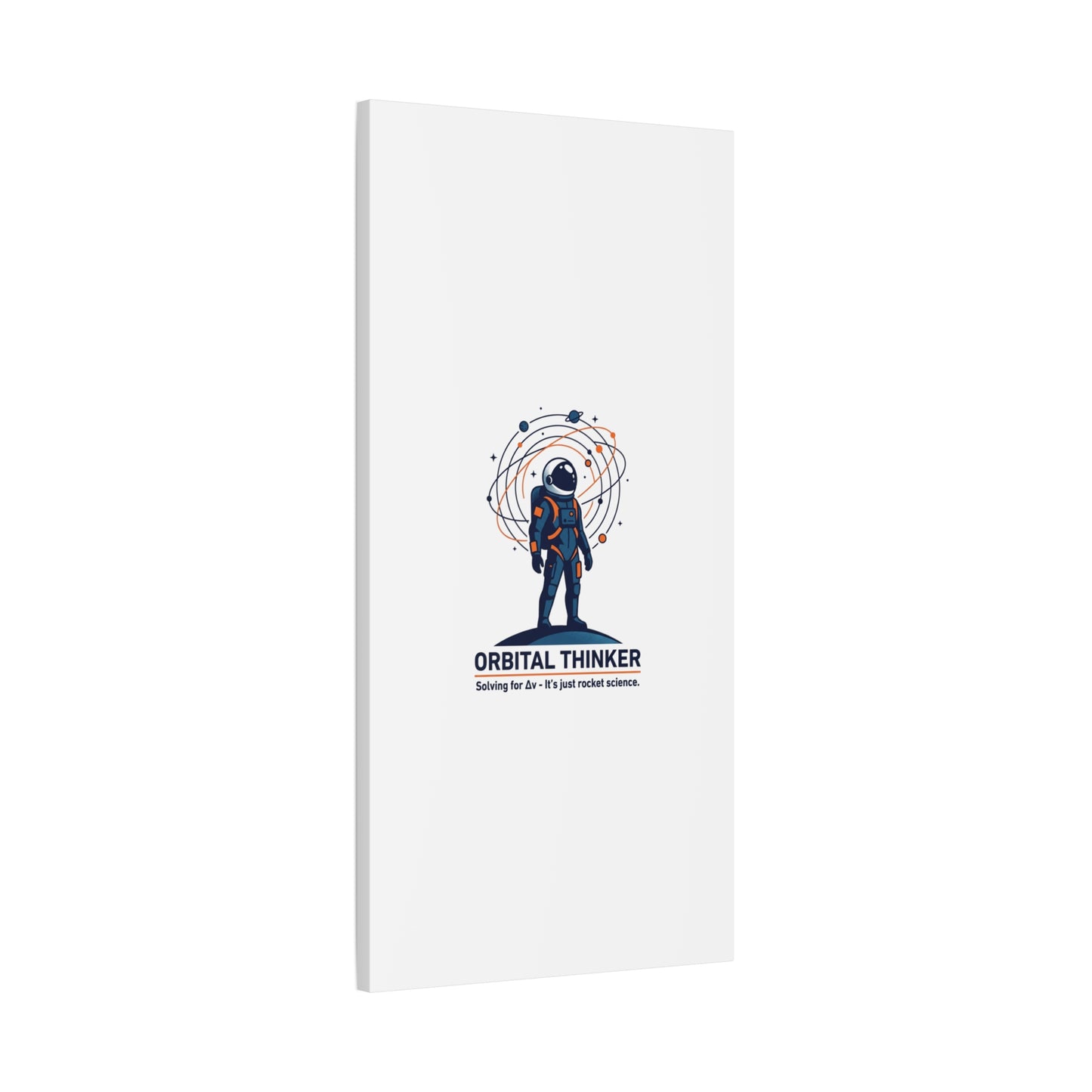 Orbital Thinker Astronaut Canvas | space mission patch, science nerd art